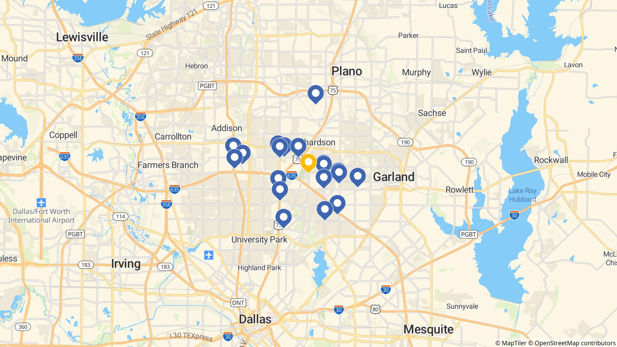 Street map of the ATM area