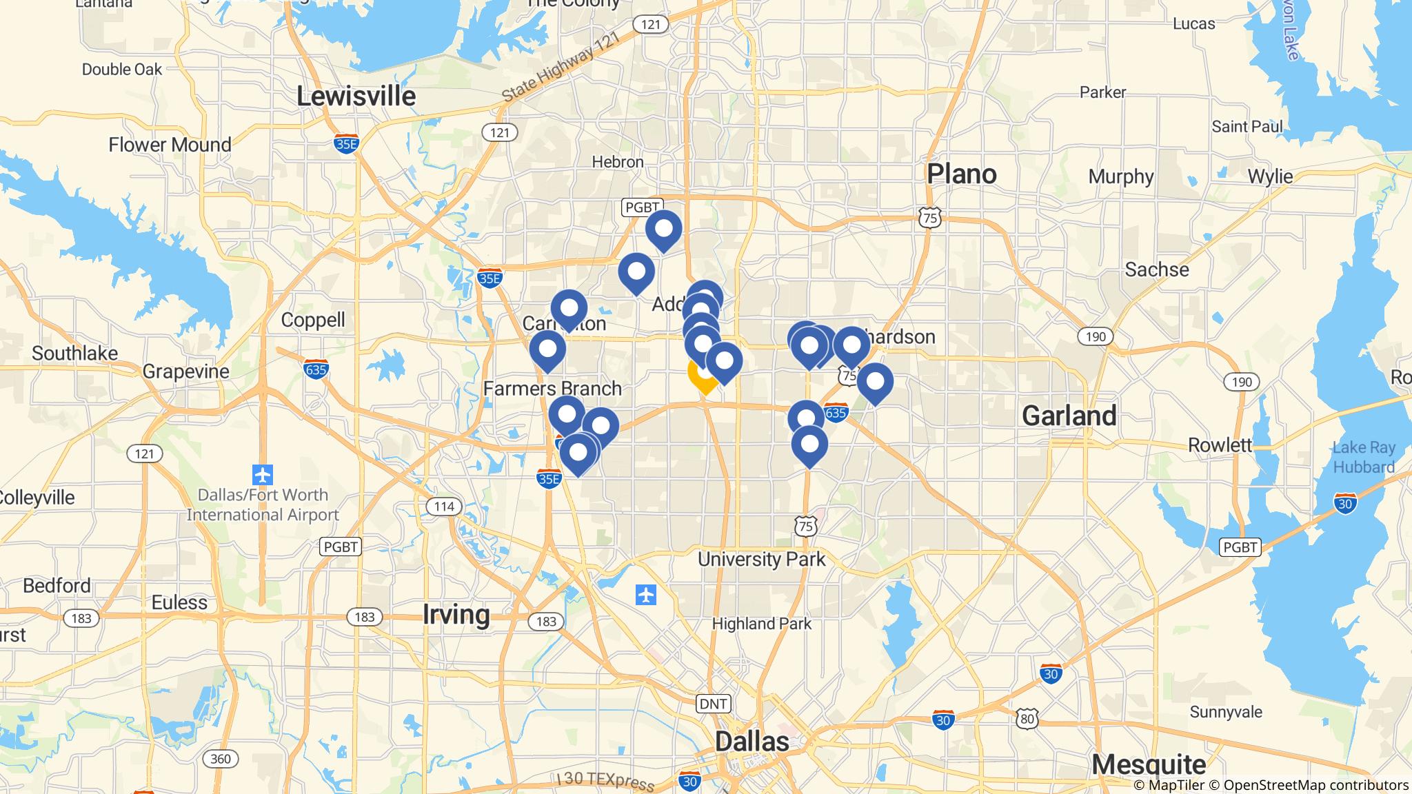 Street map of the ATM area