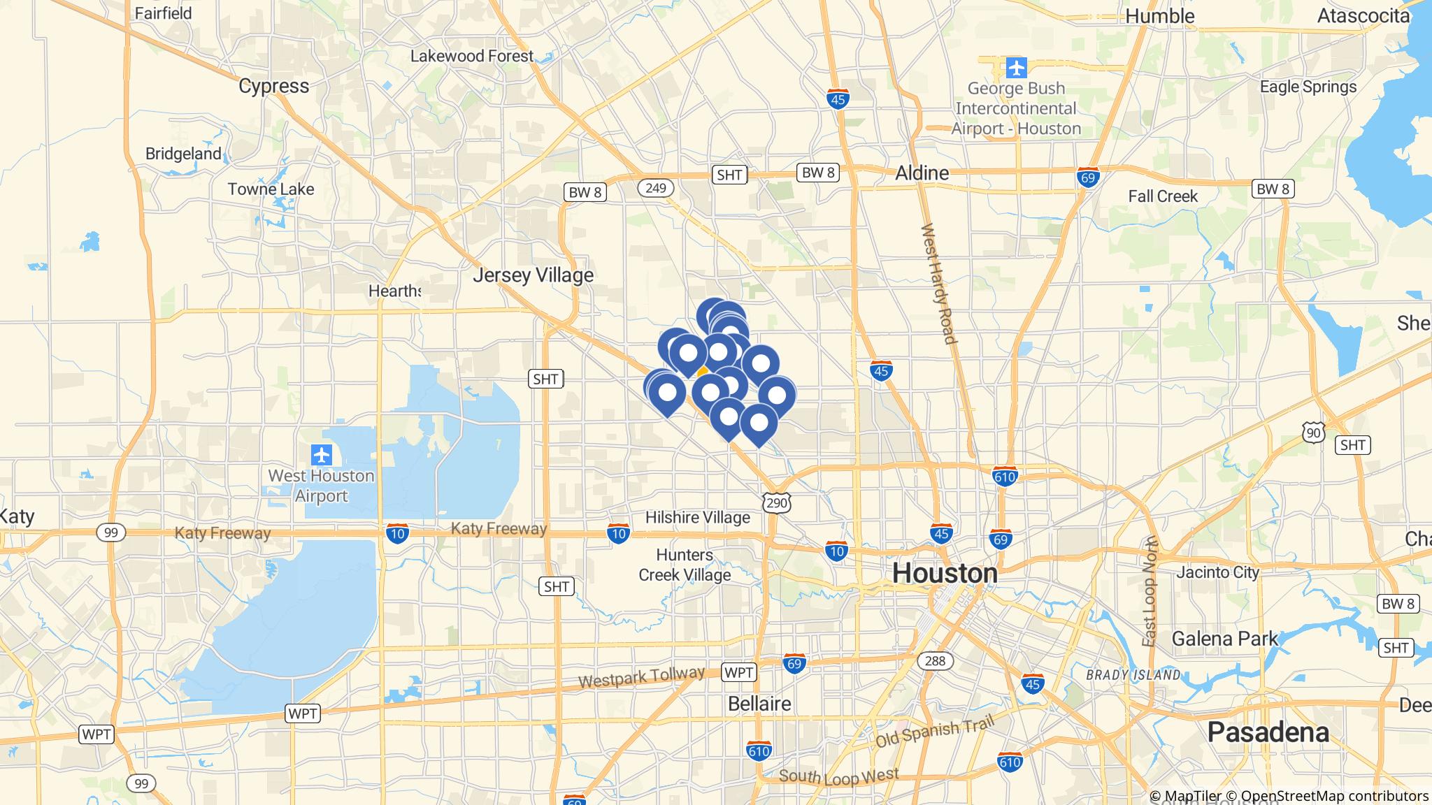 Street map of the ATM area