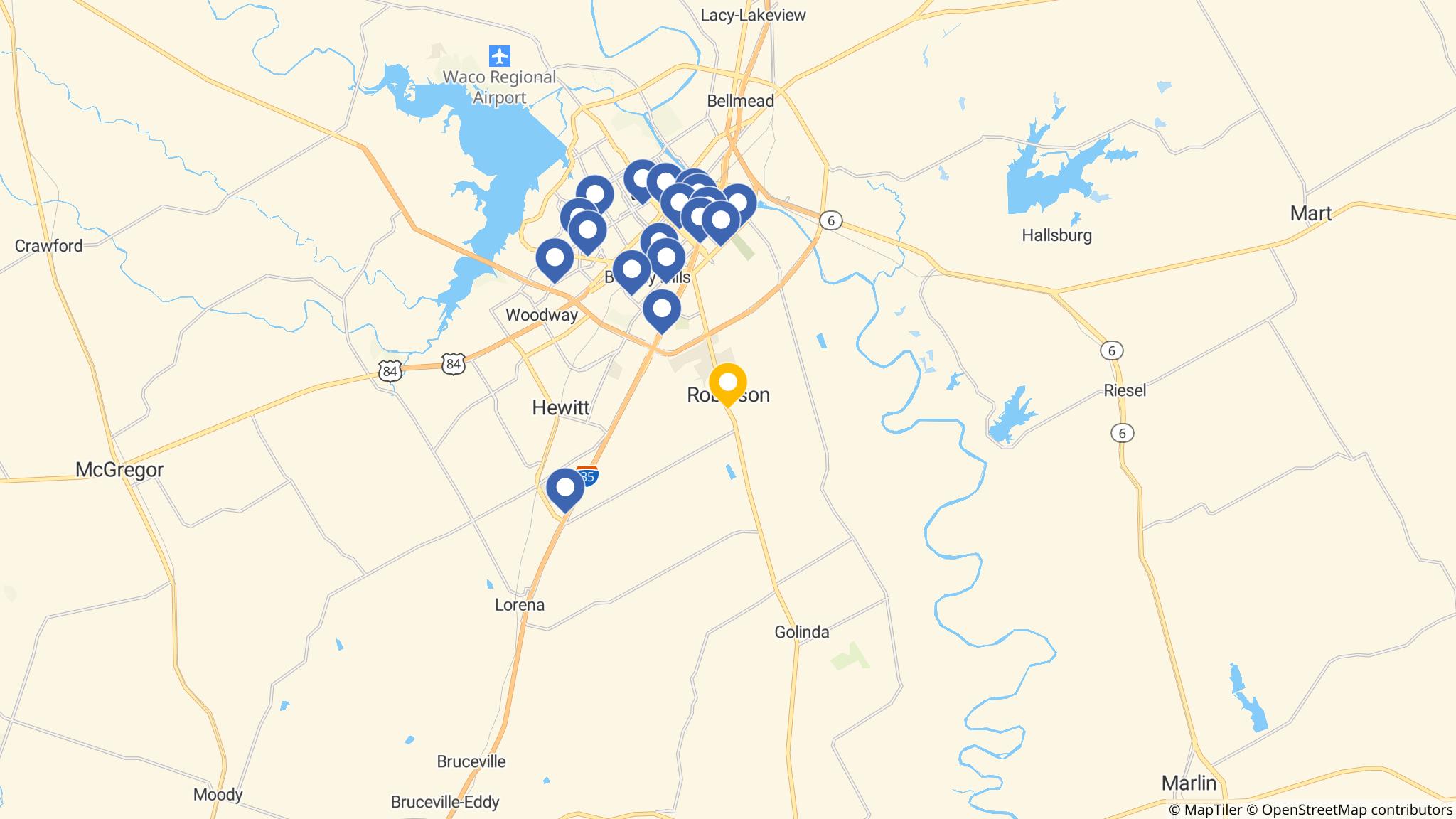 Street map of the ATM area