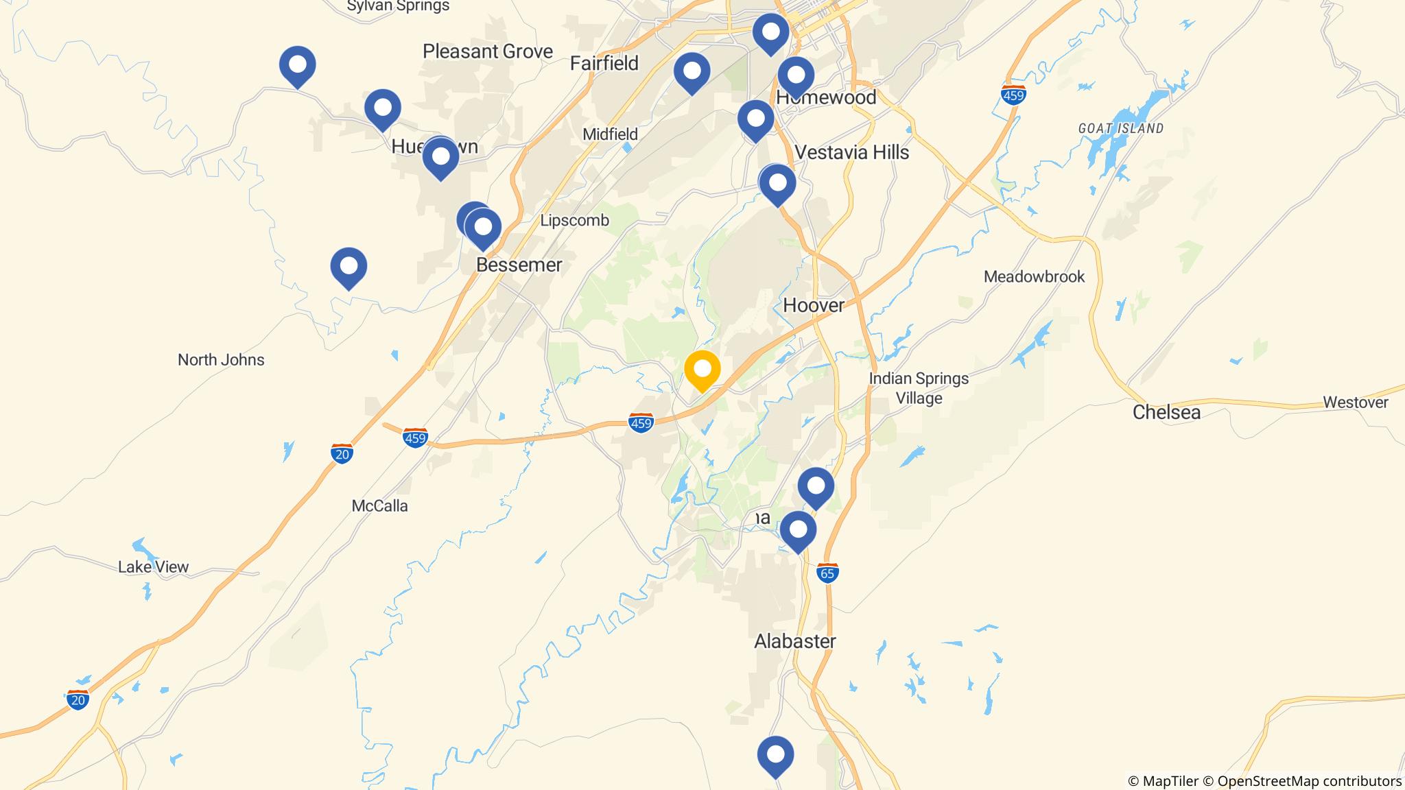 Street map of the ATM area