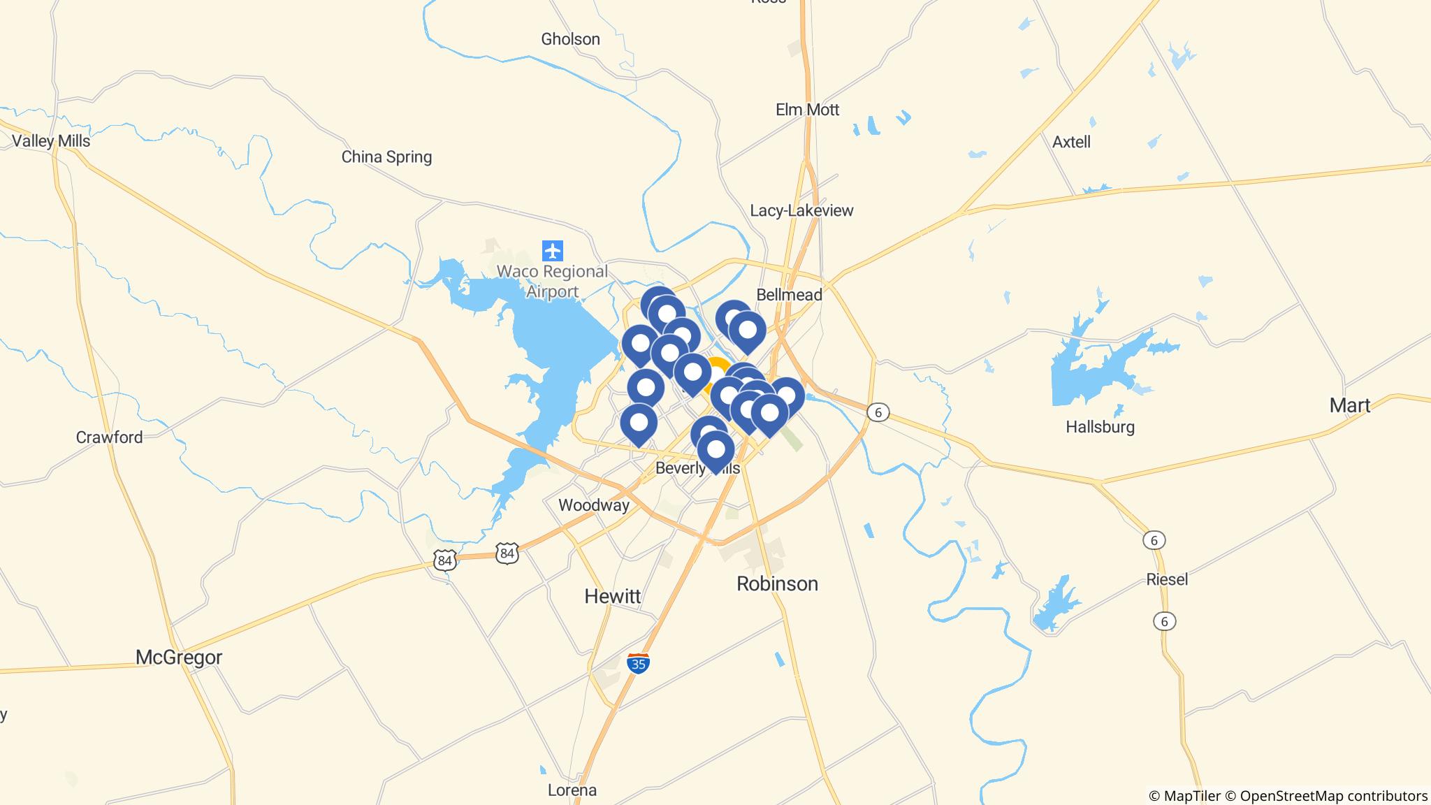 Street map of the ATM area