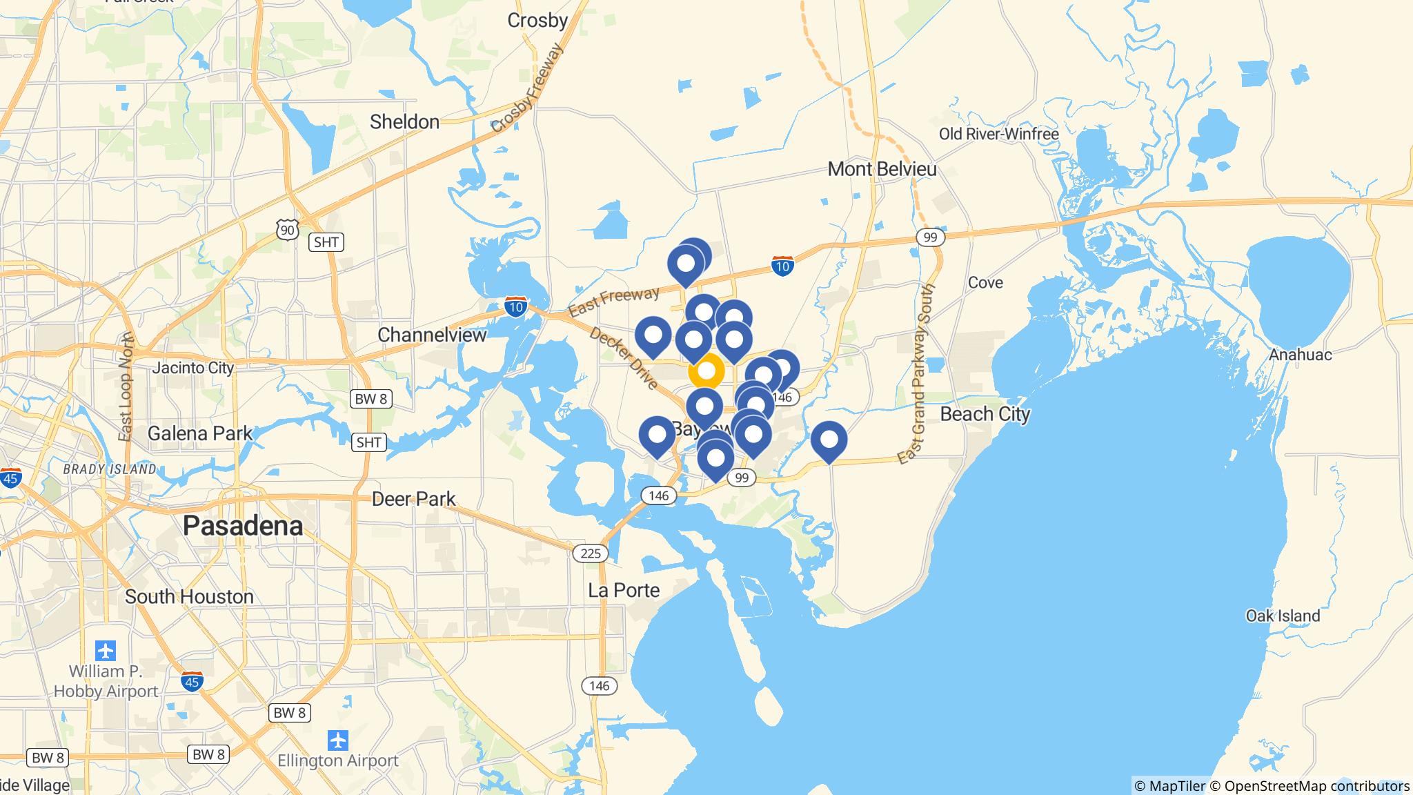 Street map of the ATM area