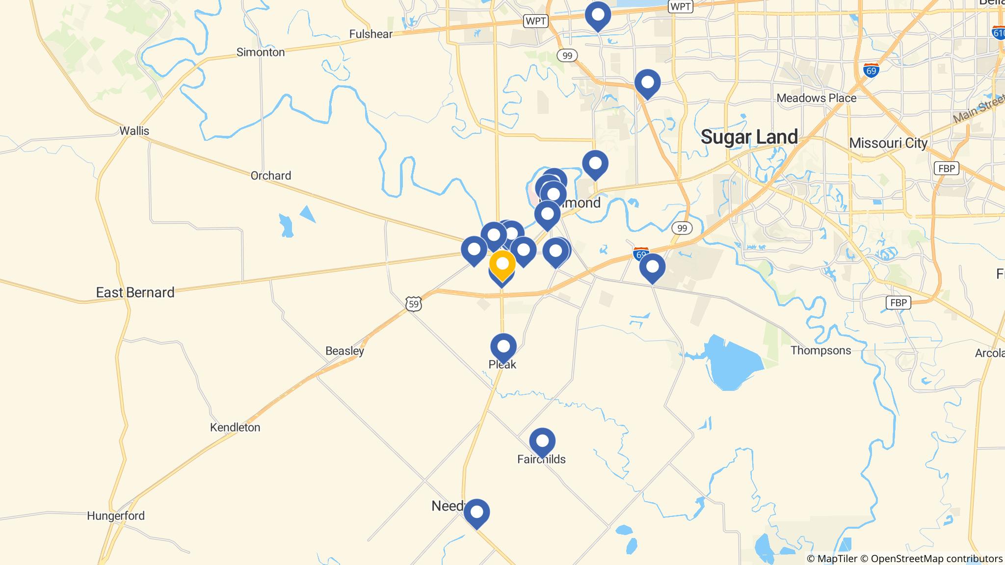 Street map of the ATM area