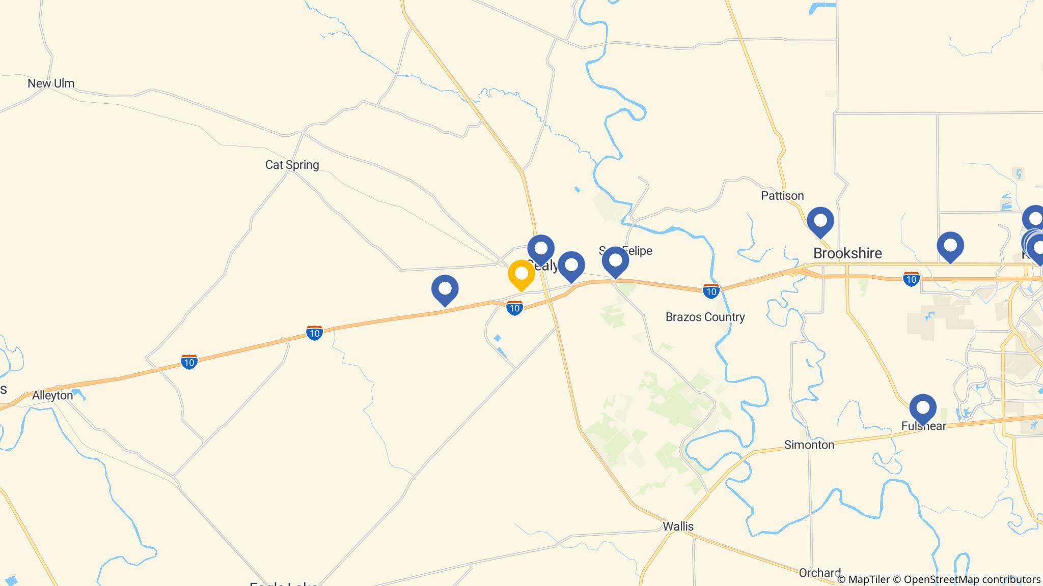 Street map of the ATM area