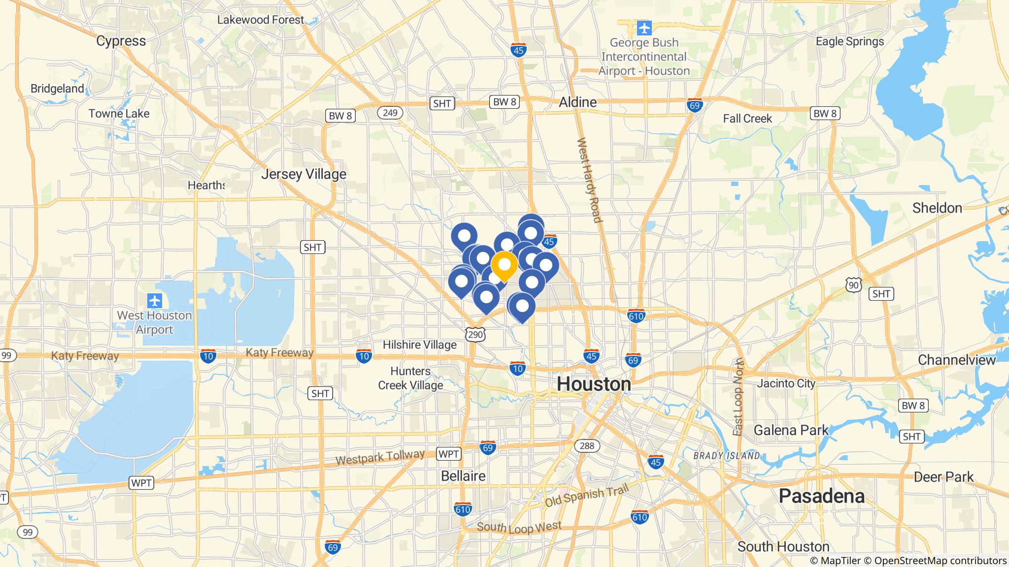 Street map of the ATM area