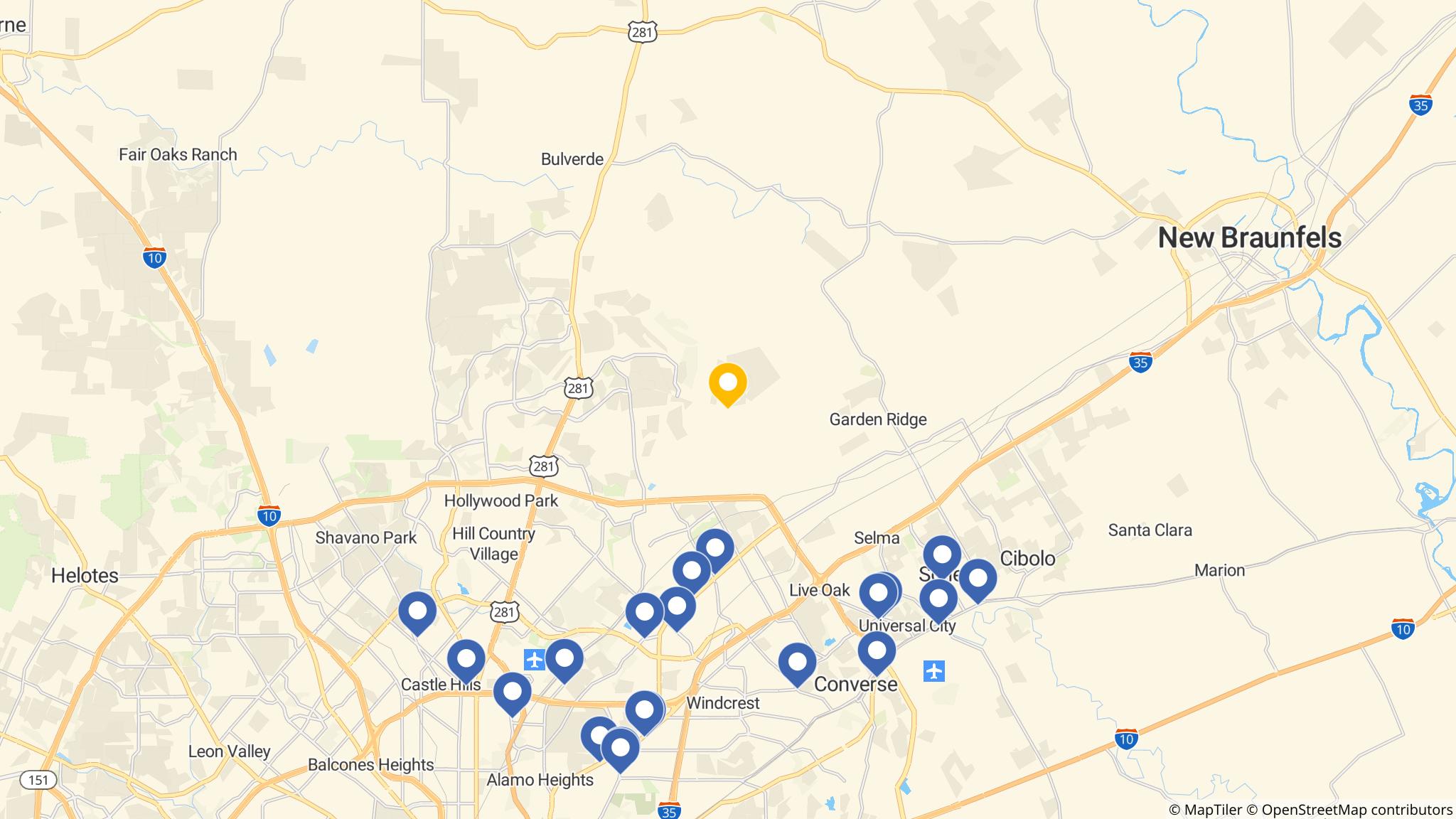 Street map of the ATM area