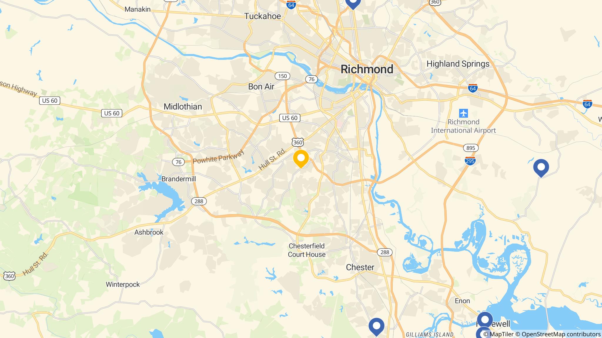 Street map of the ATM area