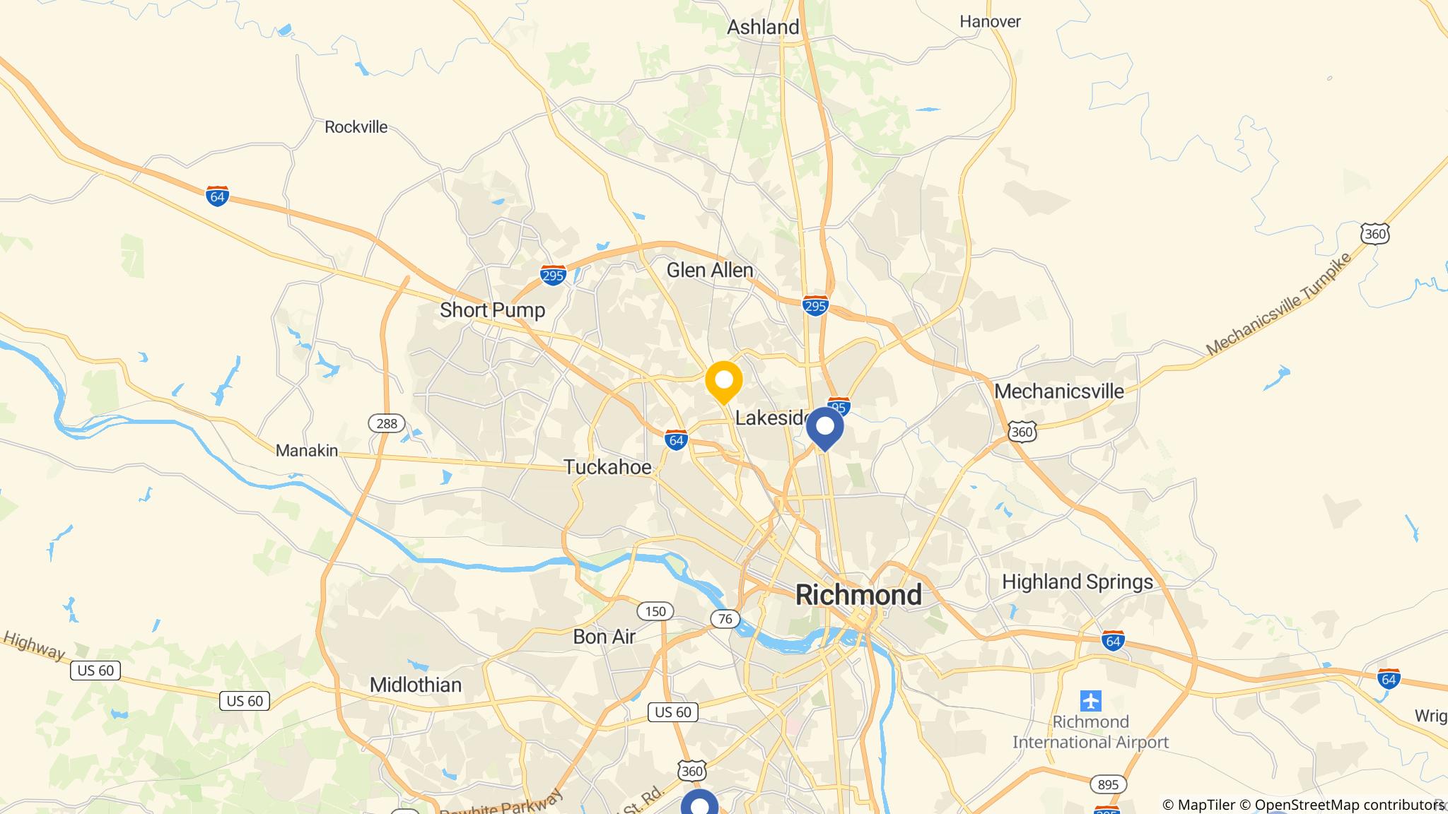 Street map of the ATM area