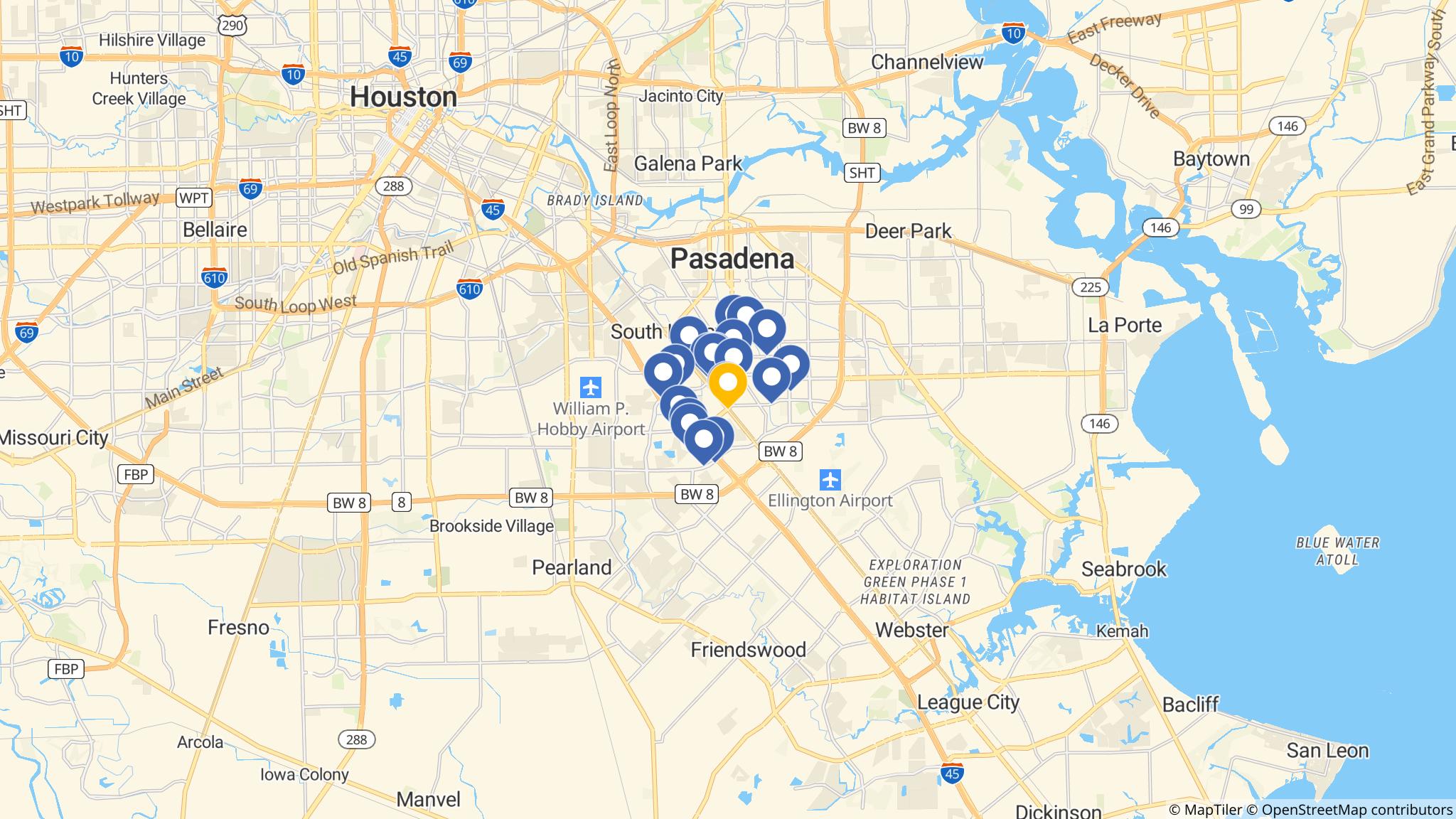 Street map of the ATM area