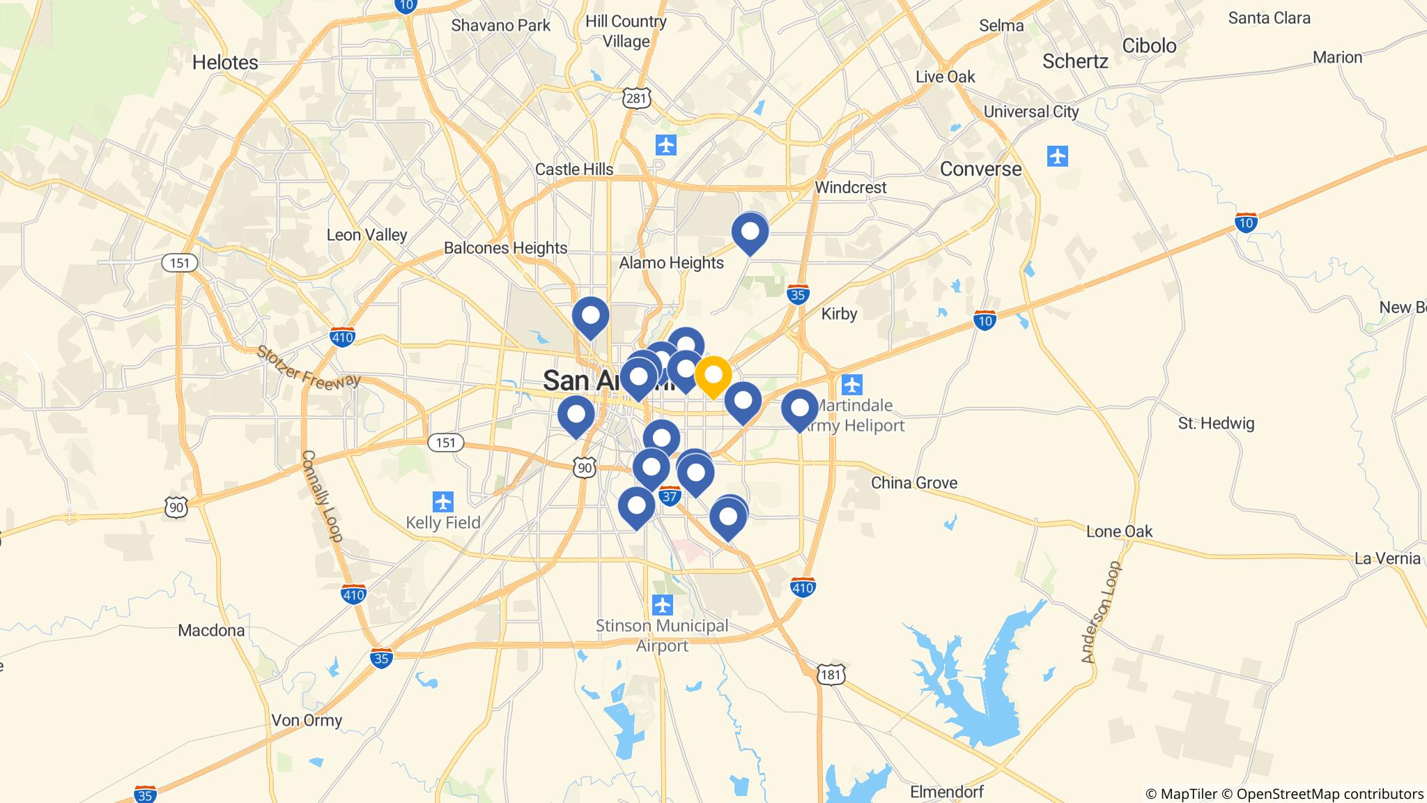Street map of the ATM area