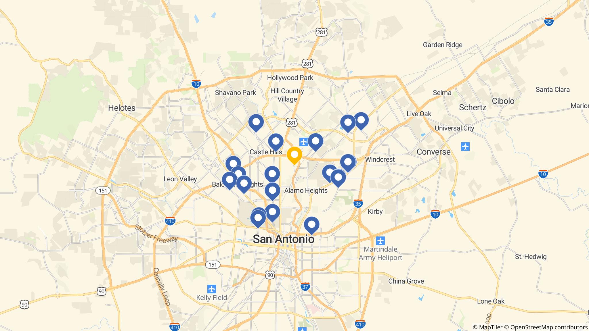 Street map of the ATM area