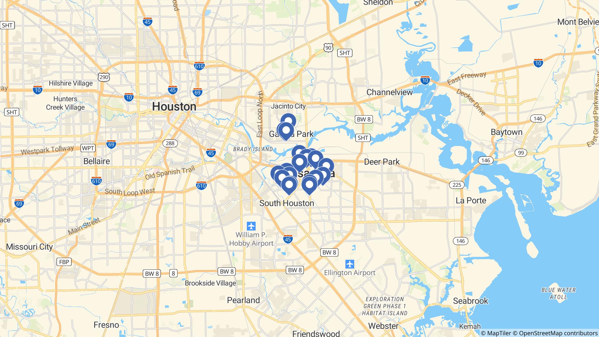 Street map of the ATM area
