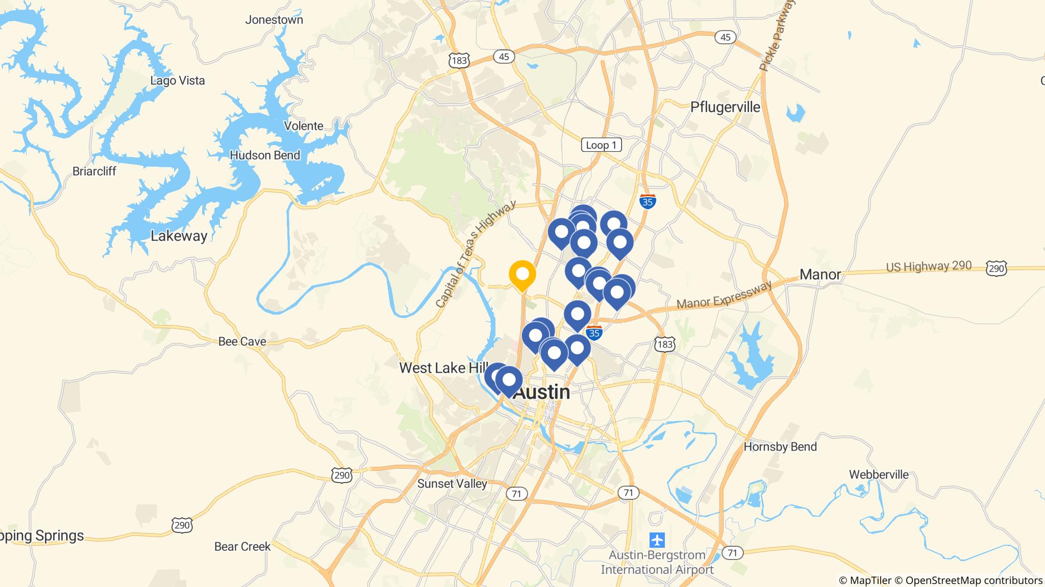 Street map of the ATM area
