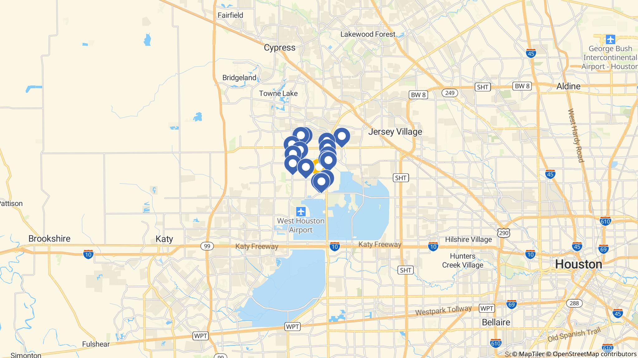 Street map of the ATM area