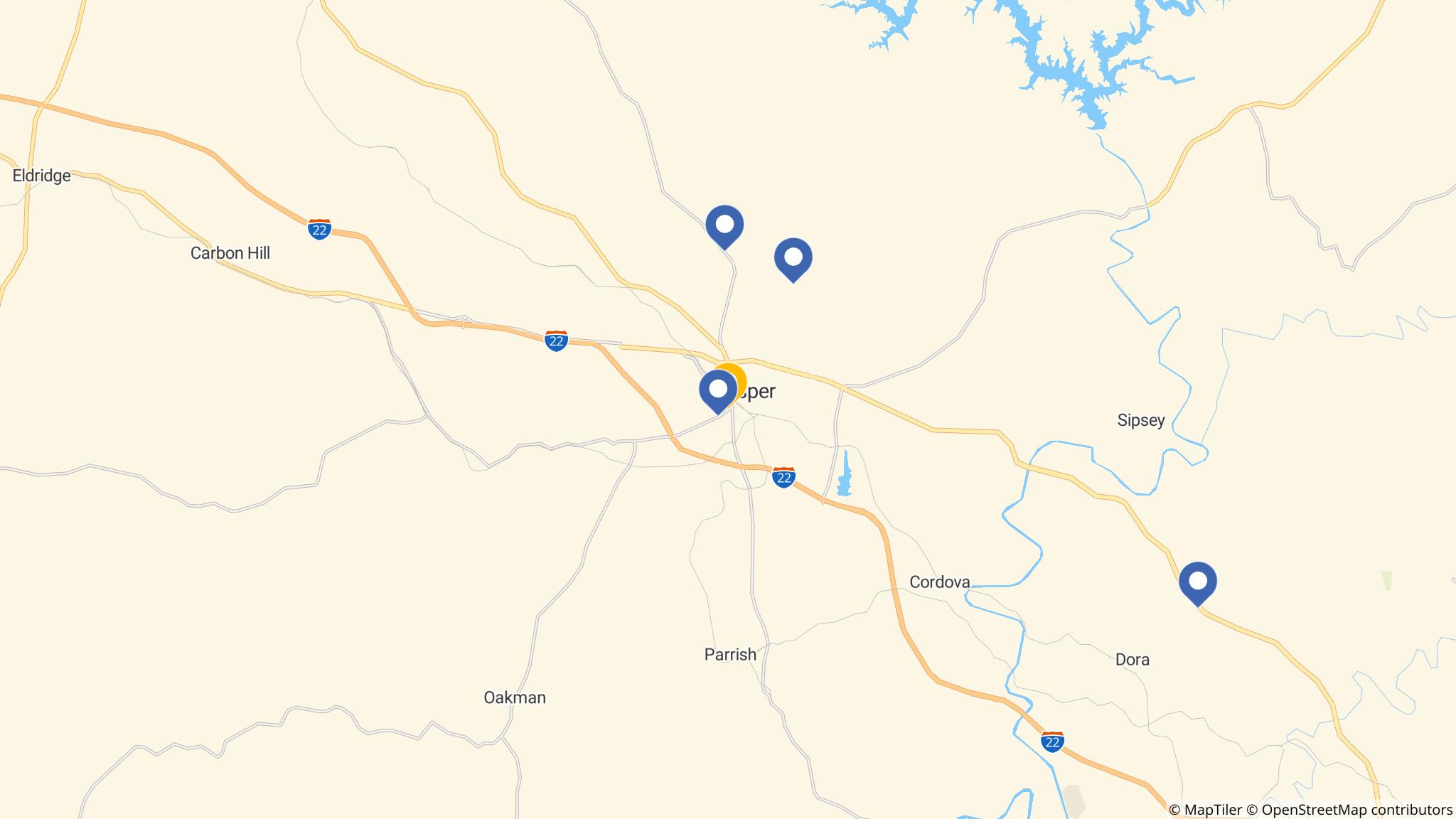 Street map of the ATM area