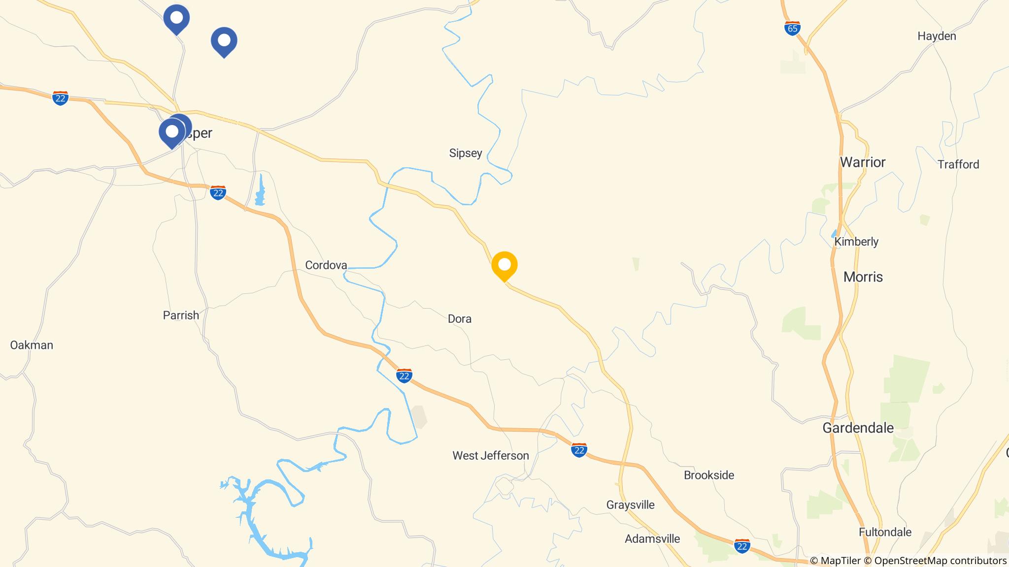 Street map of the ATM area