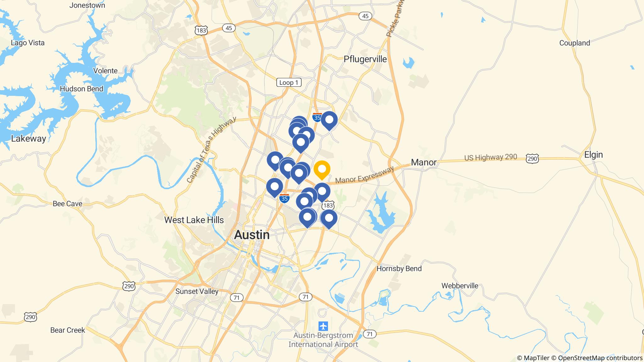 Street map of the ATM area