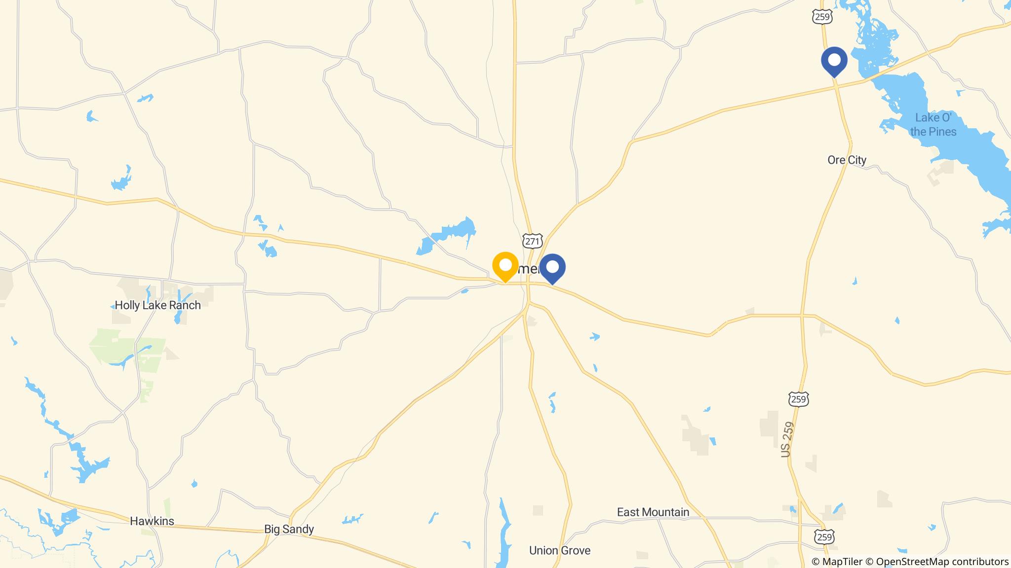 Street map of the ATM area