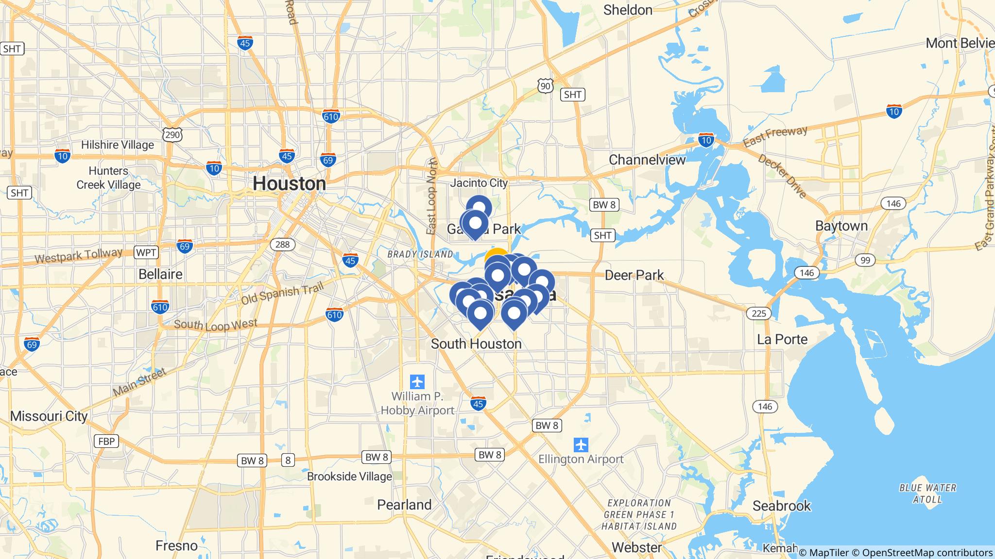 Street map of the ATM area
