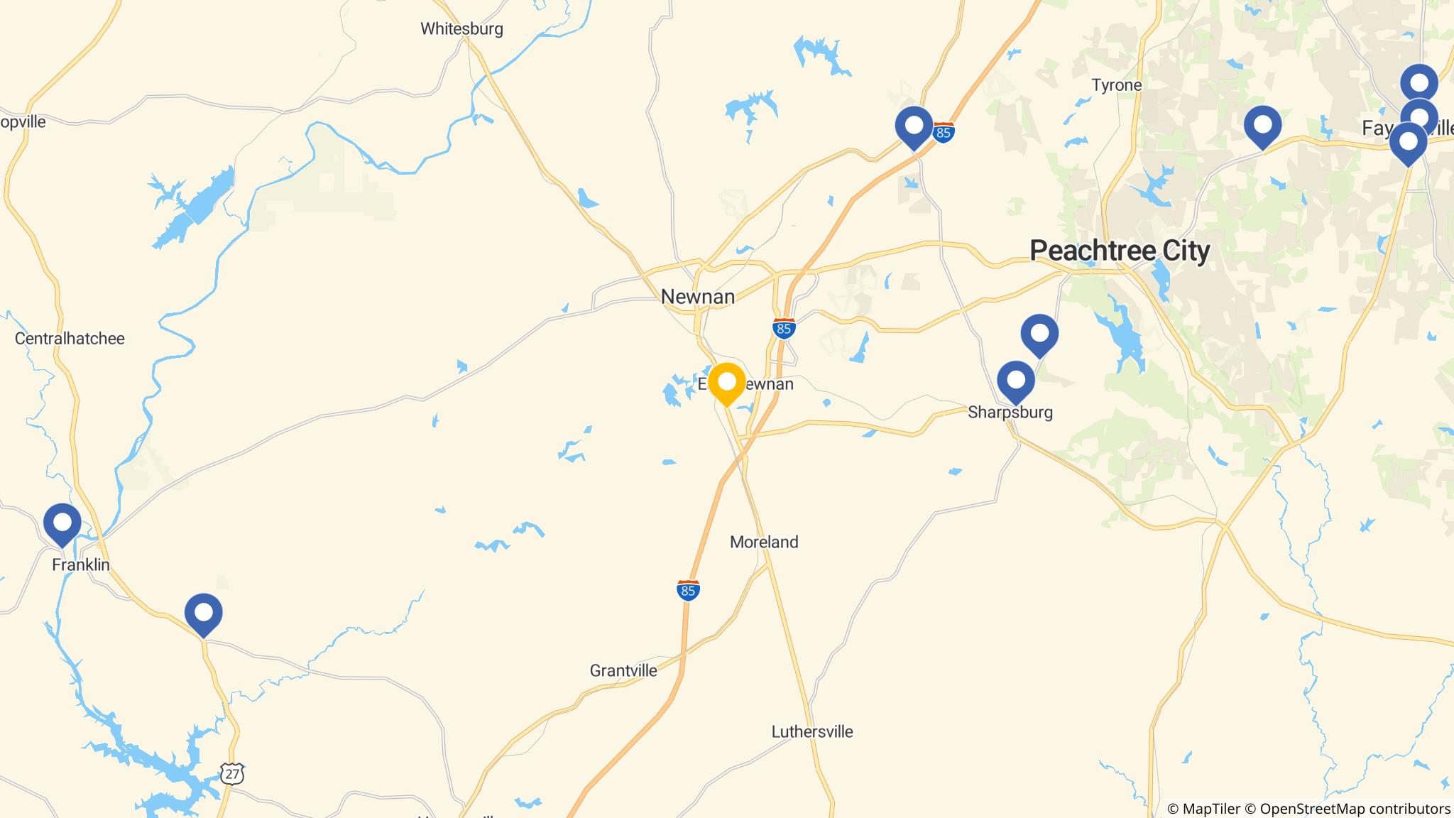 Street map of the ATM area
