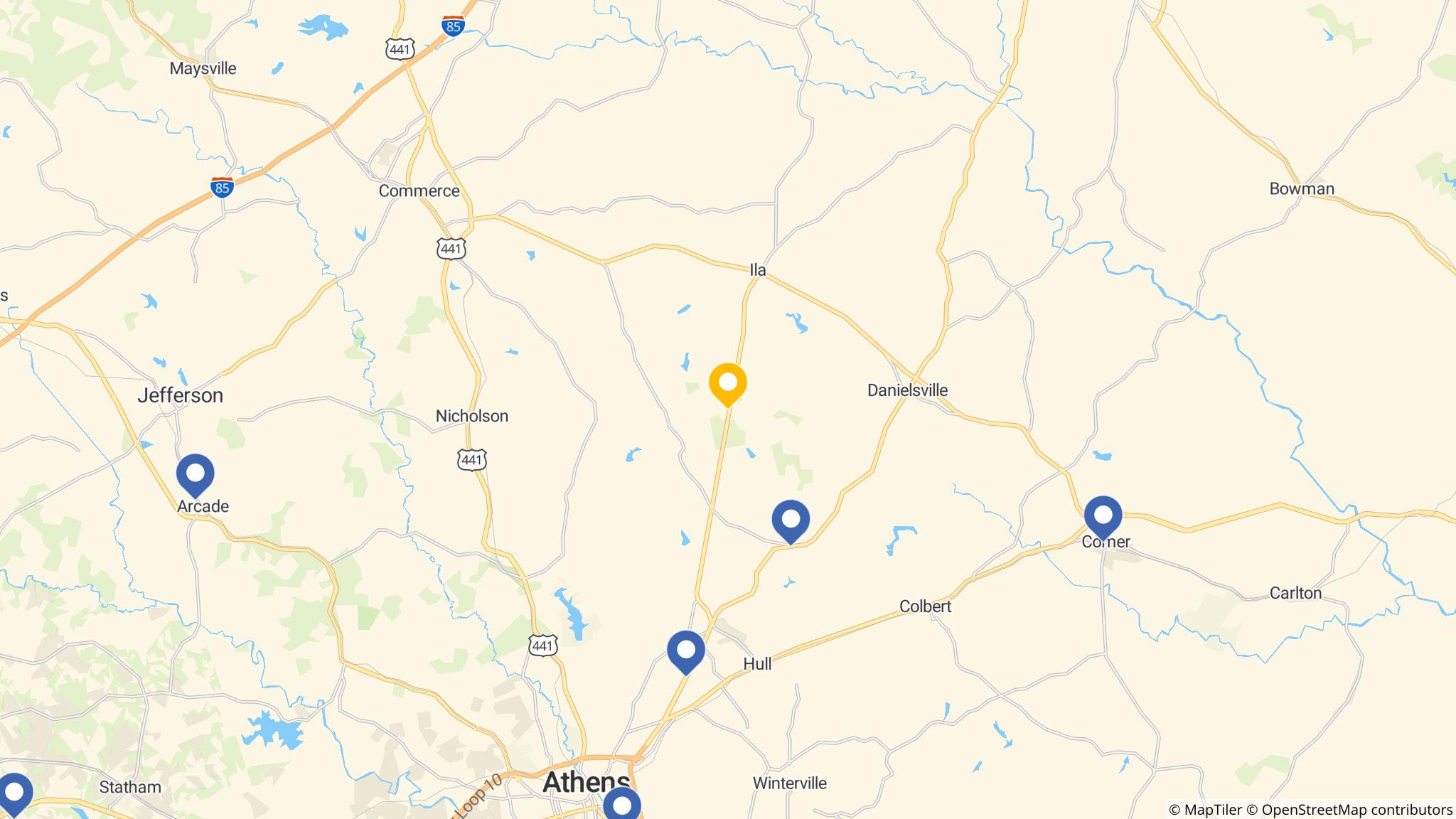 Street map of the ATM area