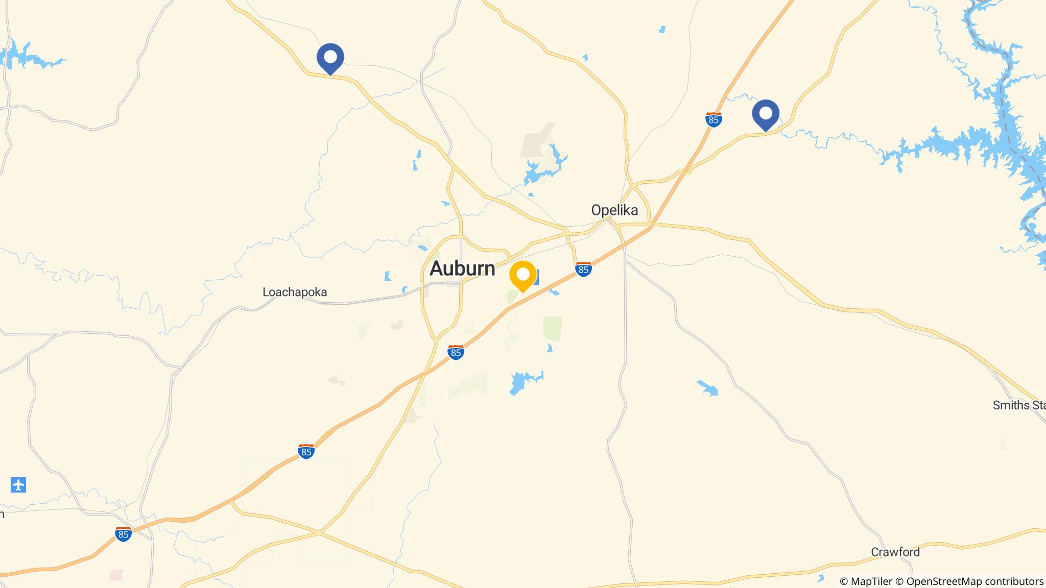 Street map of the ATM area