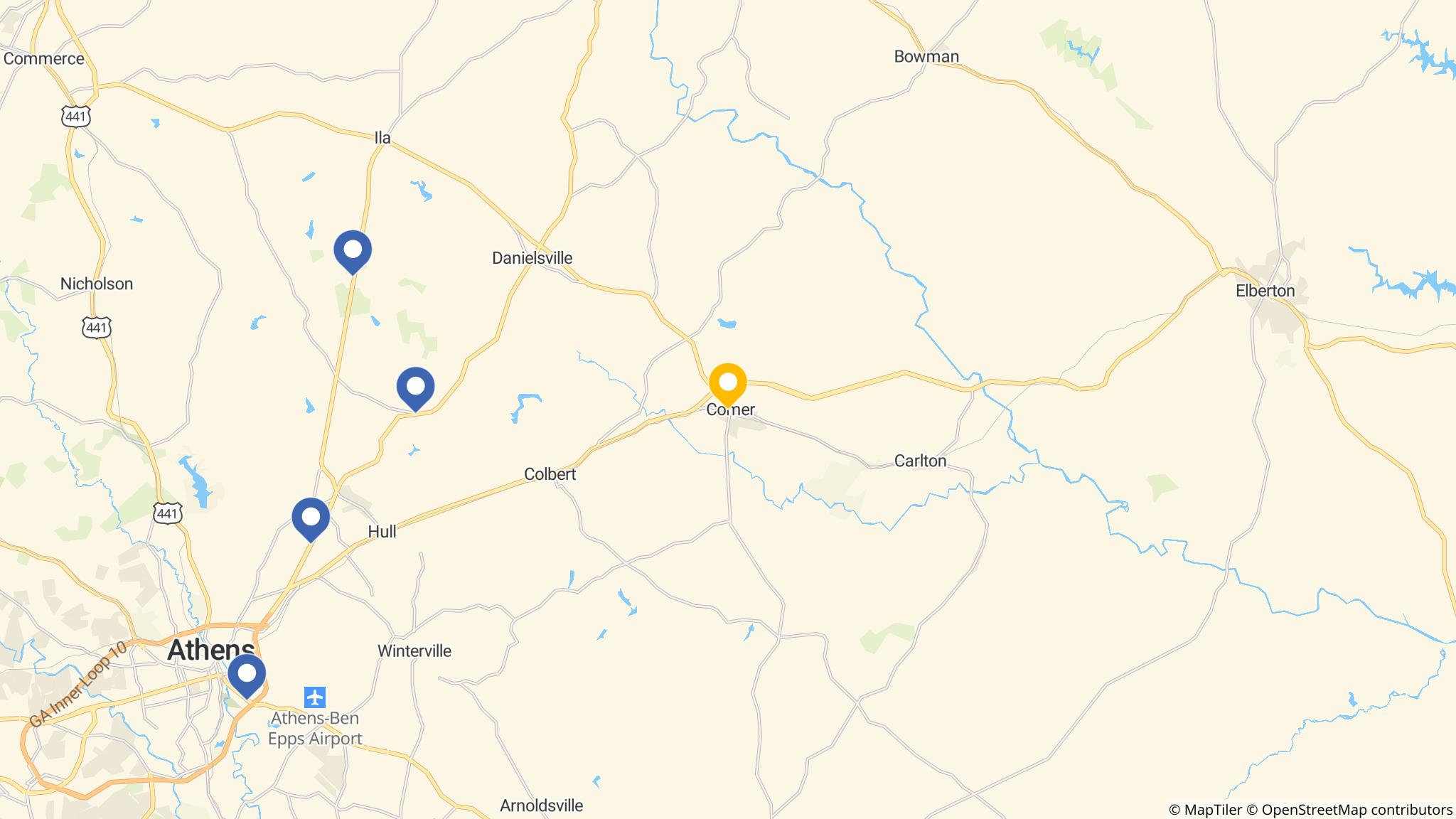 Street map of the ATM area