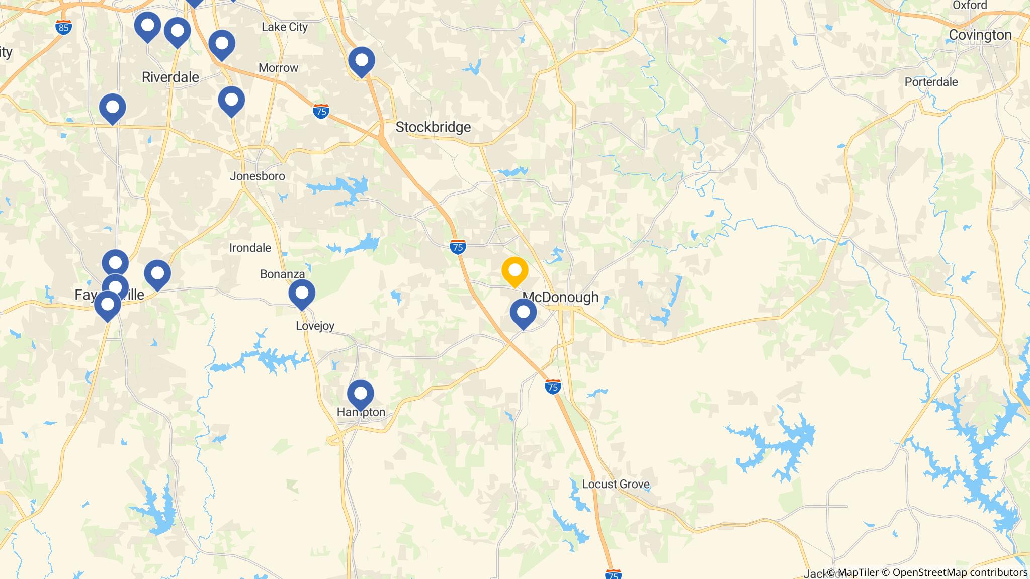 Street map of the ATM area