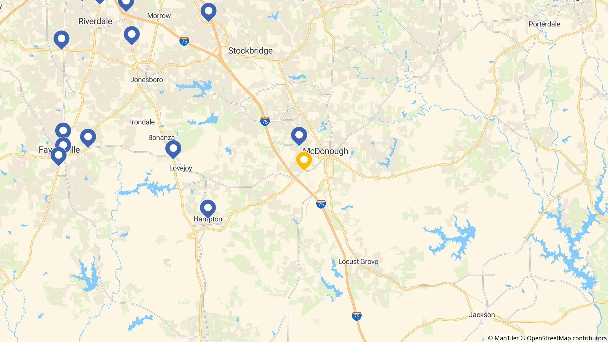 Street map of the ATM area