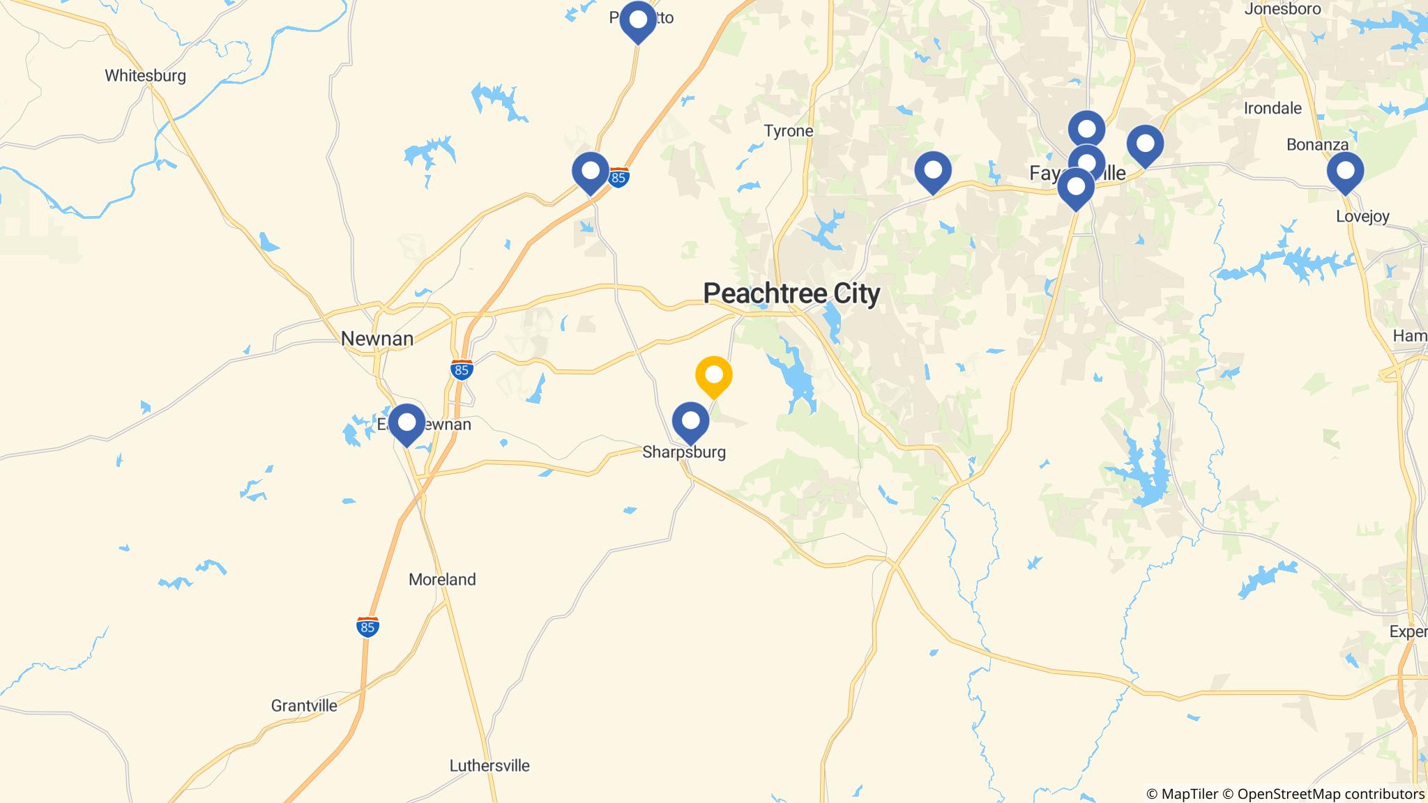 Street map of the ATM area