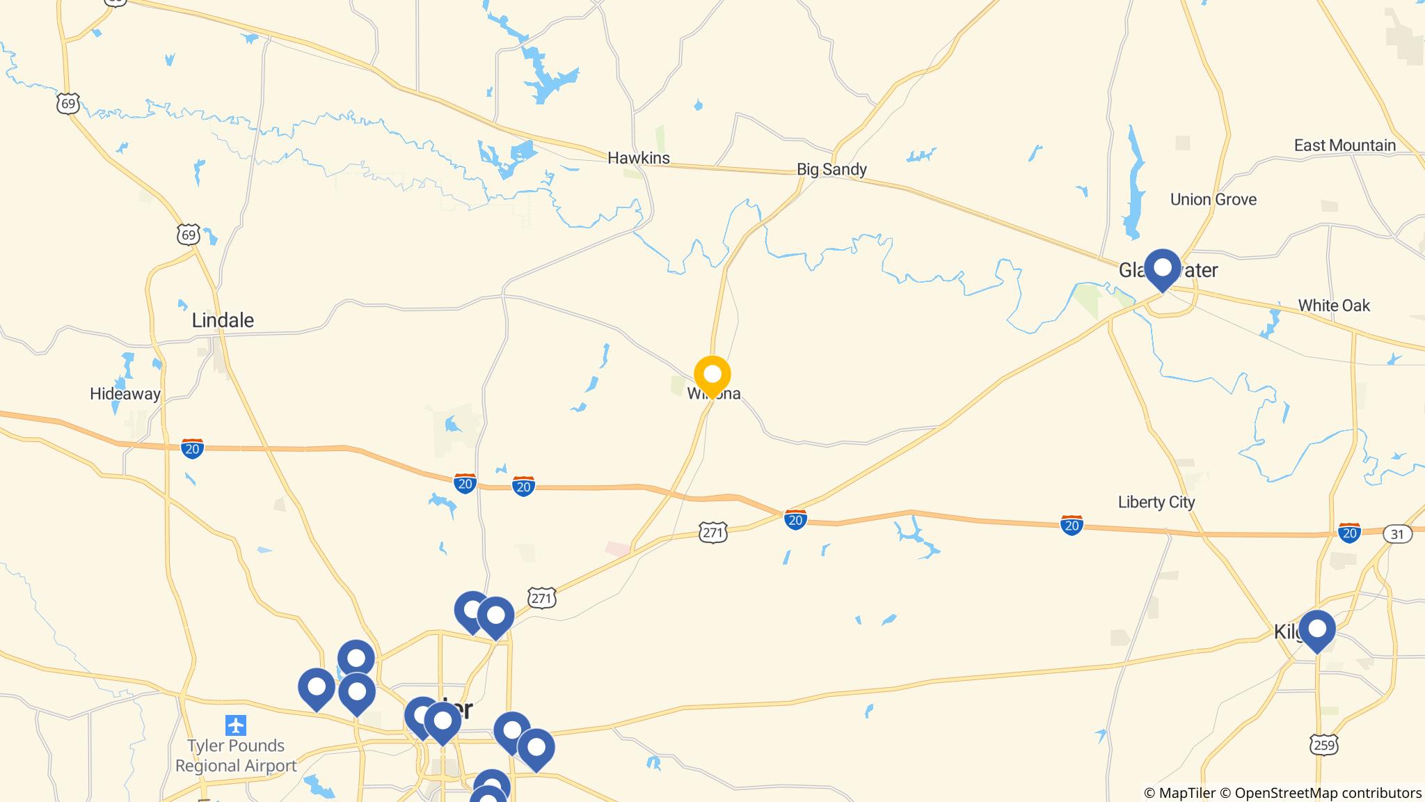 Street map of the ATM area