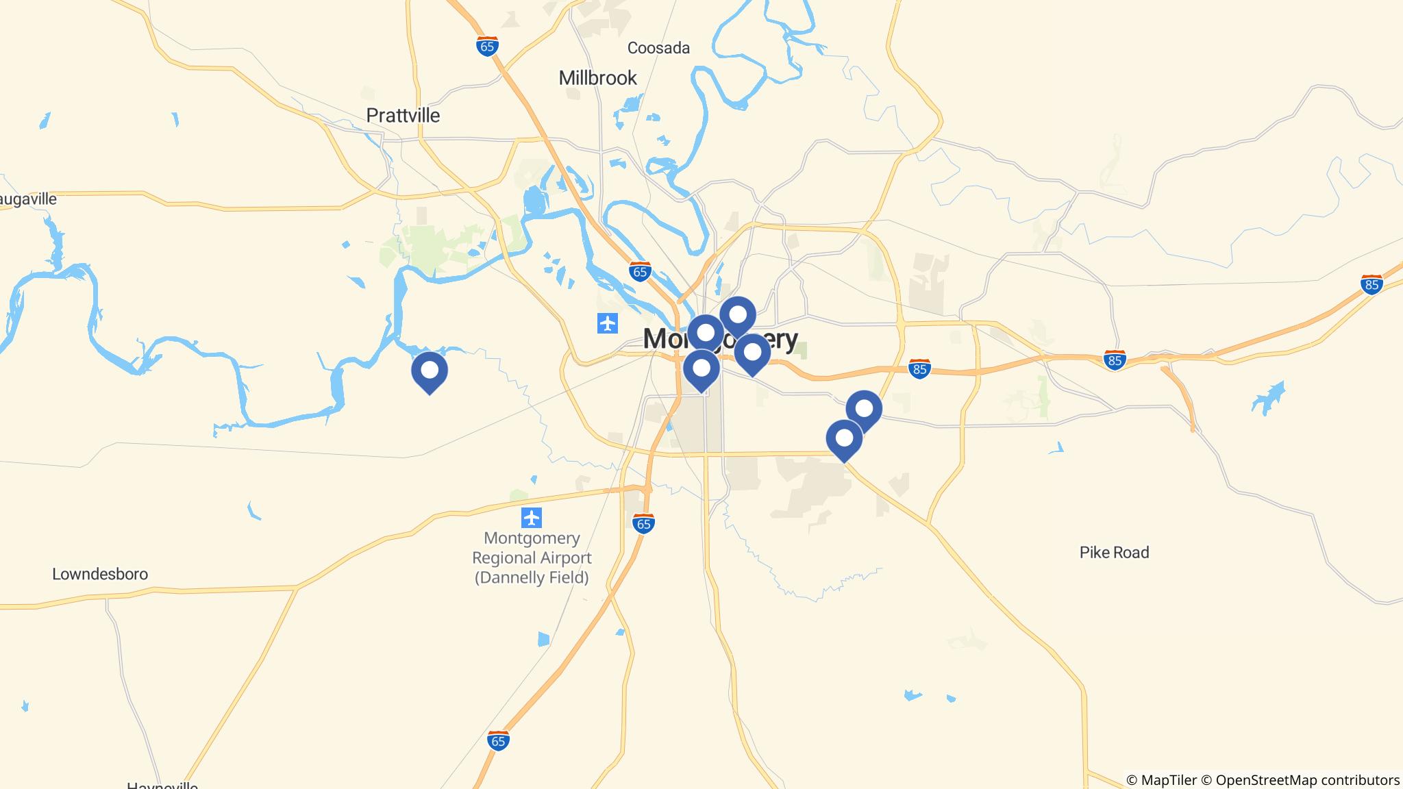 Street map of the ATM area