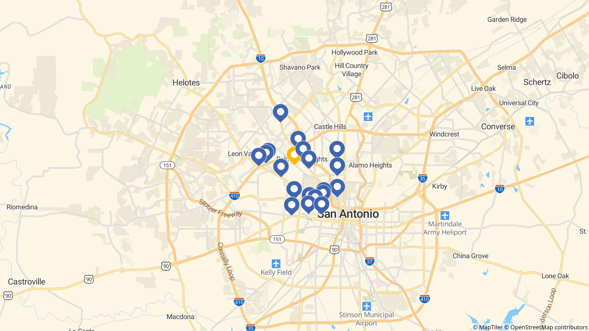 Street map of the ATM area