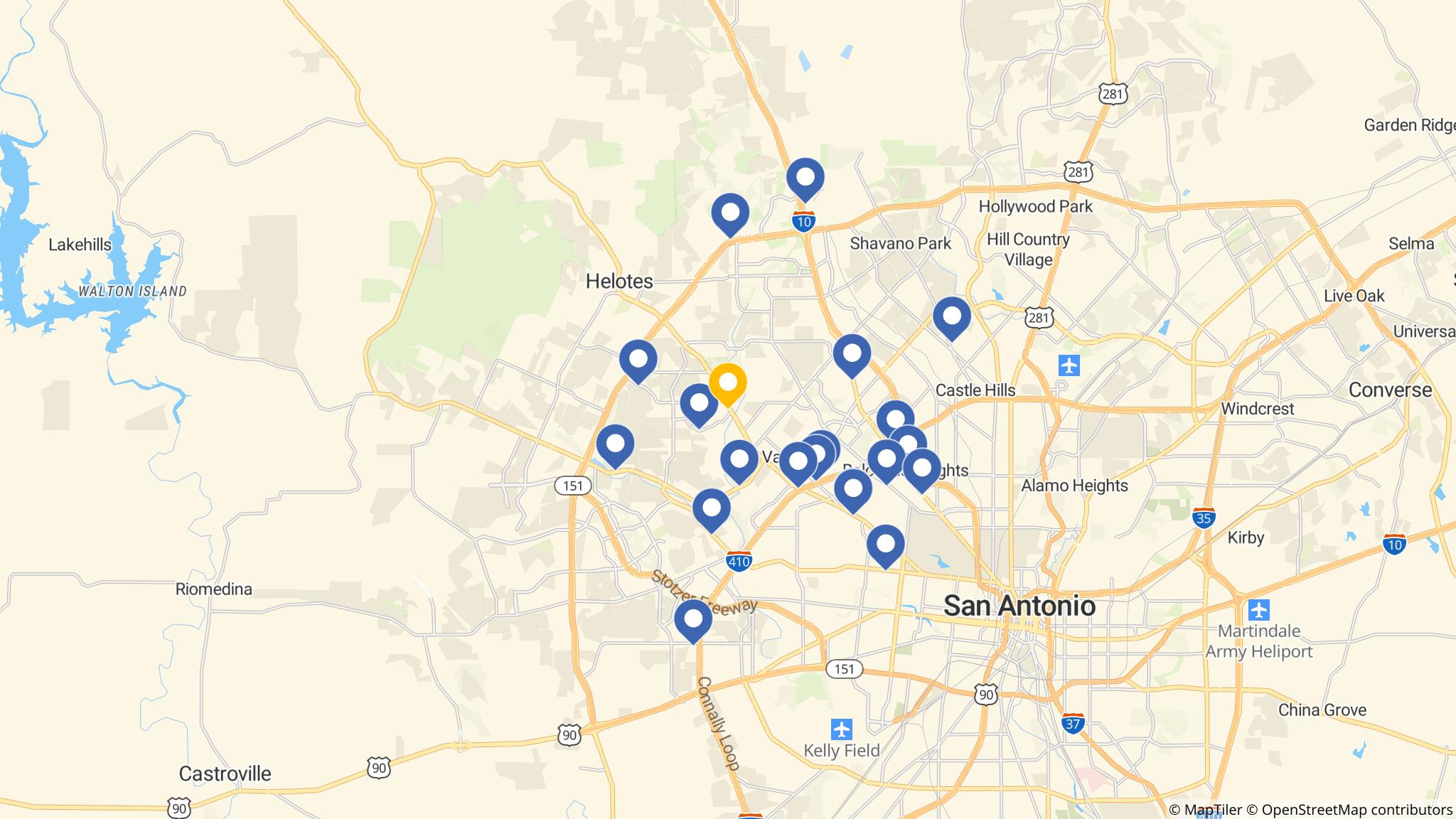 Street map of the ATM area
