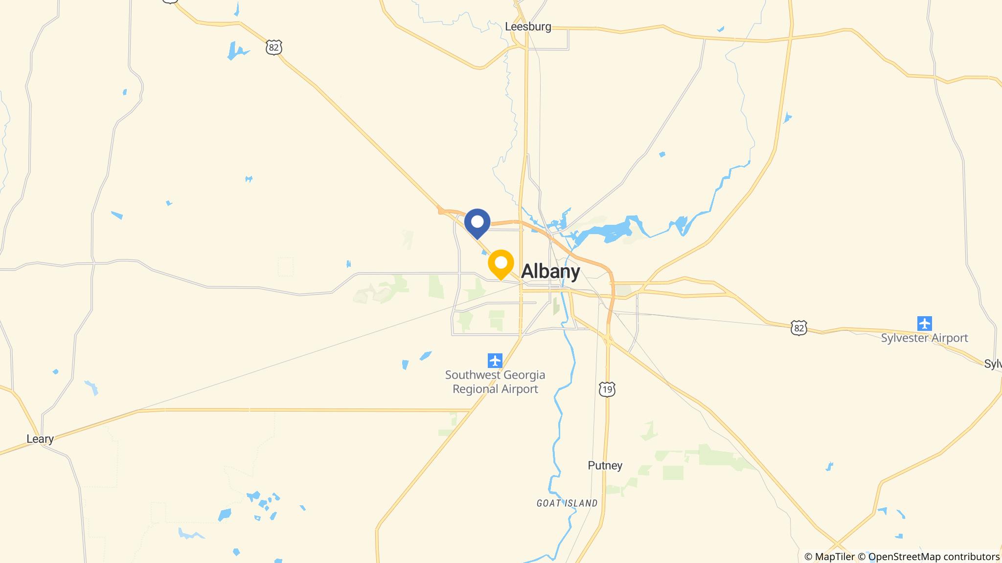 Street map of the ATM area