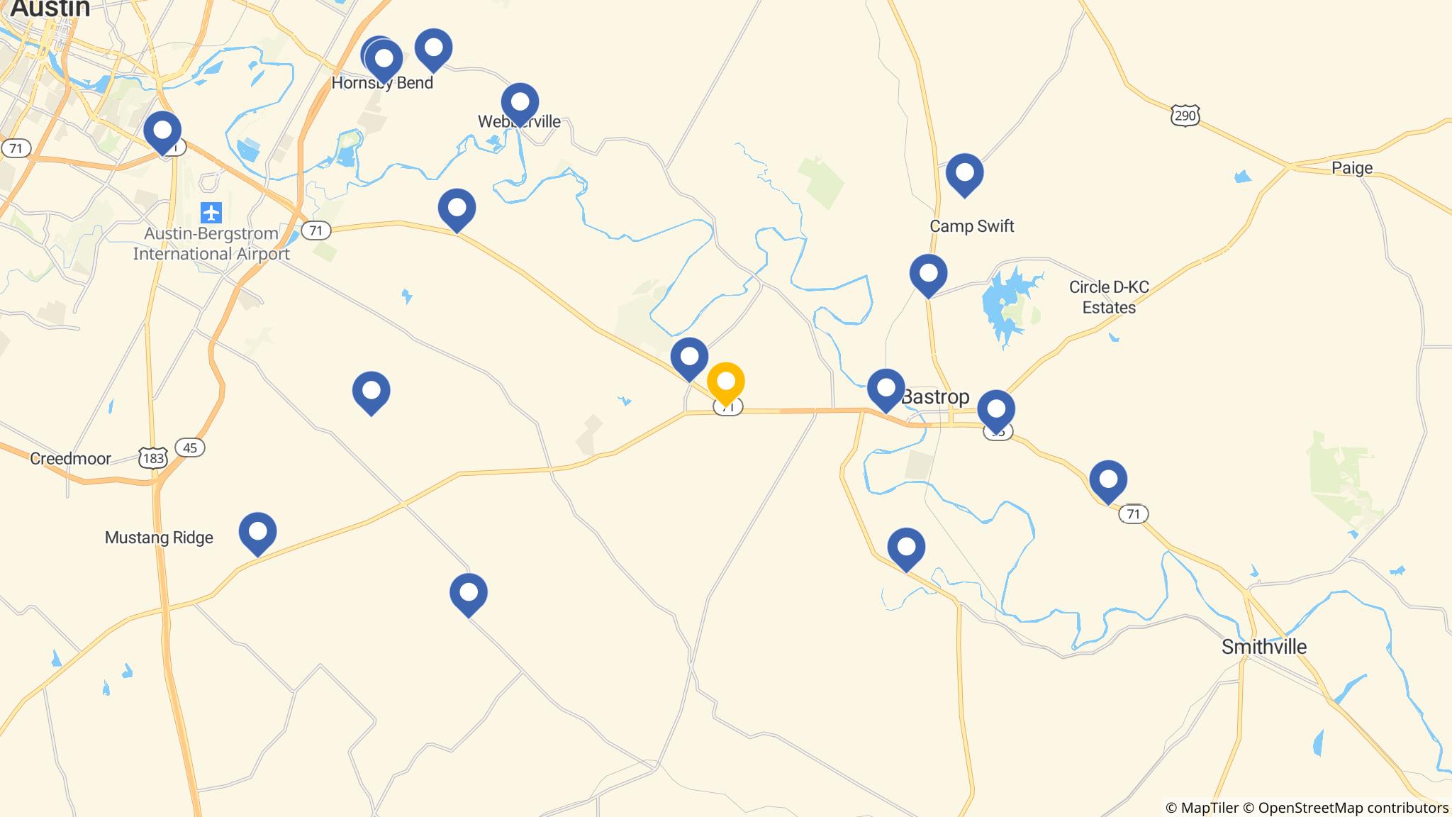 Street map of the ATM area