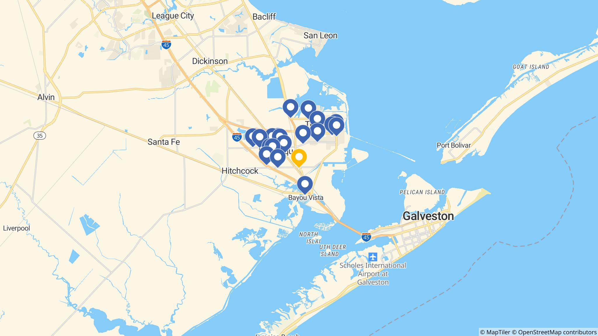 Street map of the ATM area