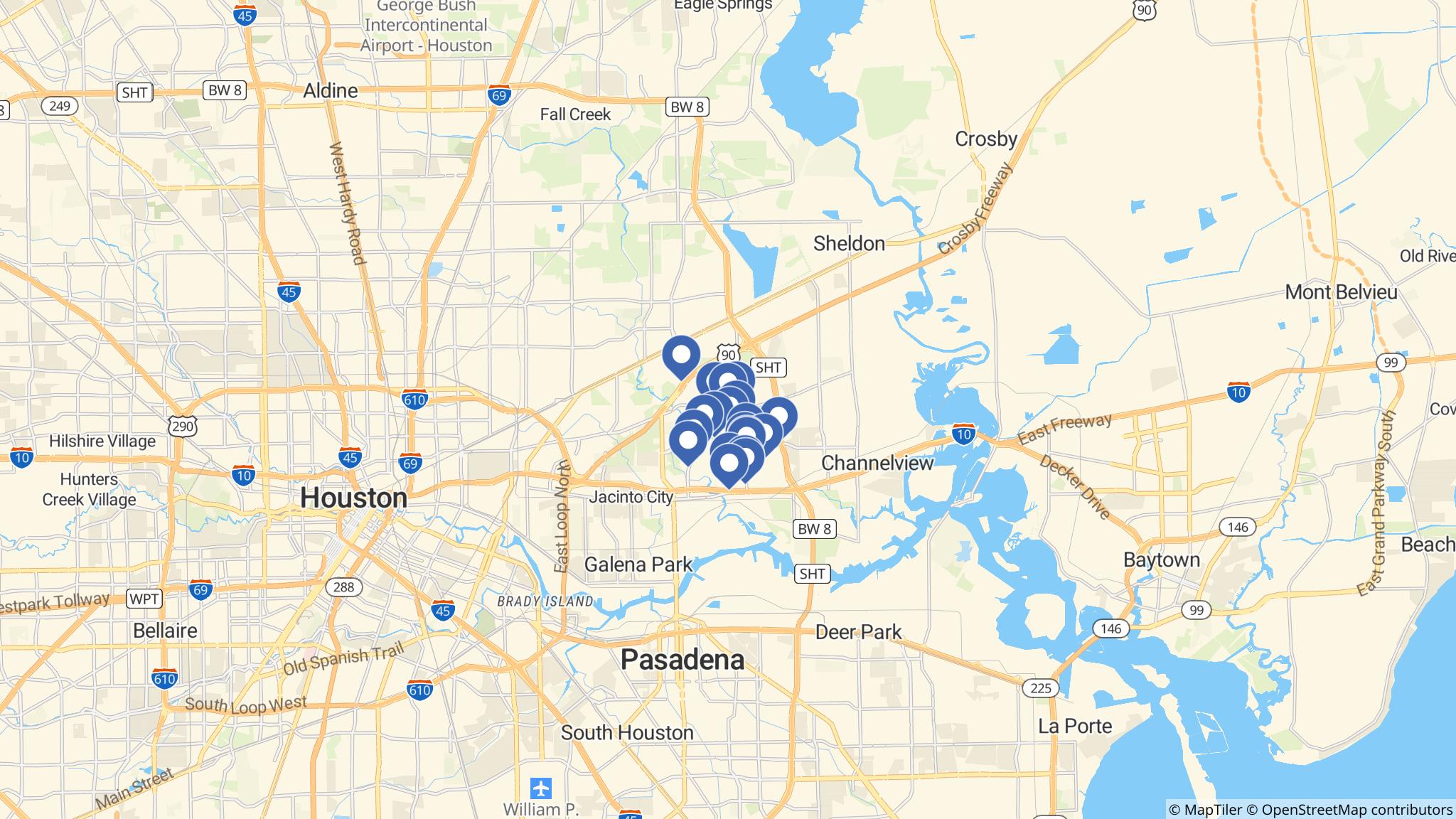 Street map of the ATM area