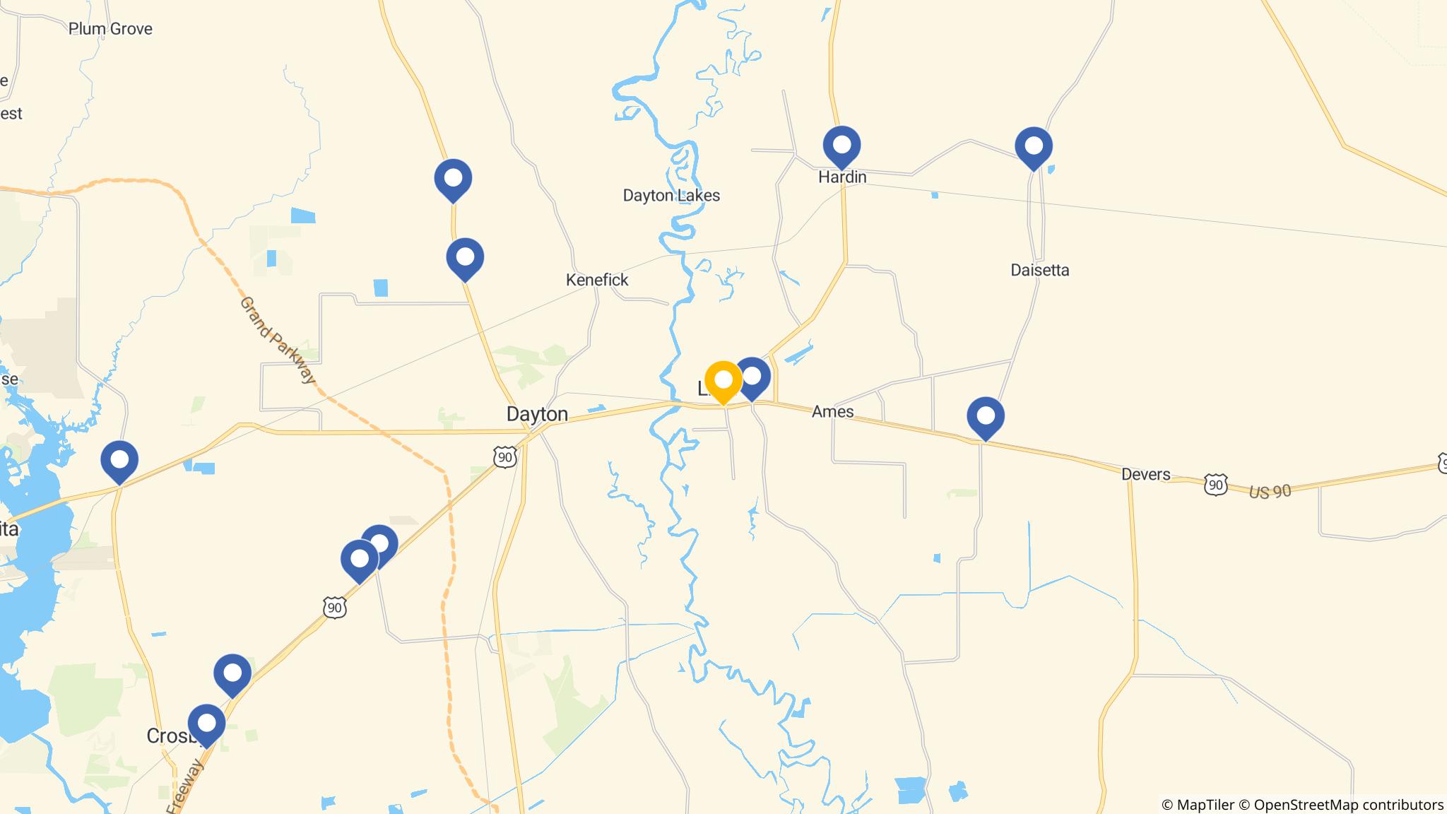 Street map of the ATM area