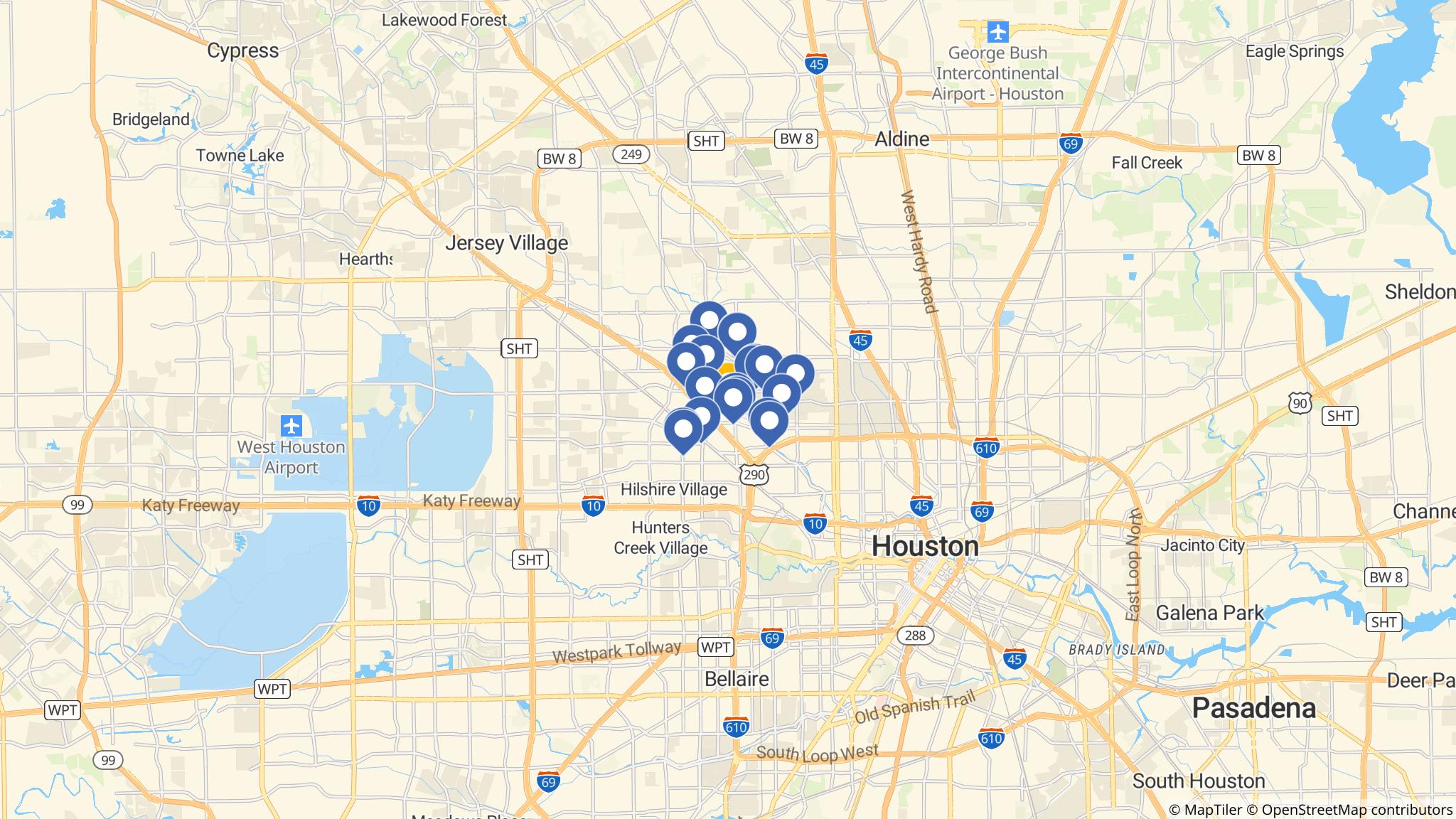 Street map of the ATM area