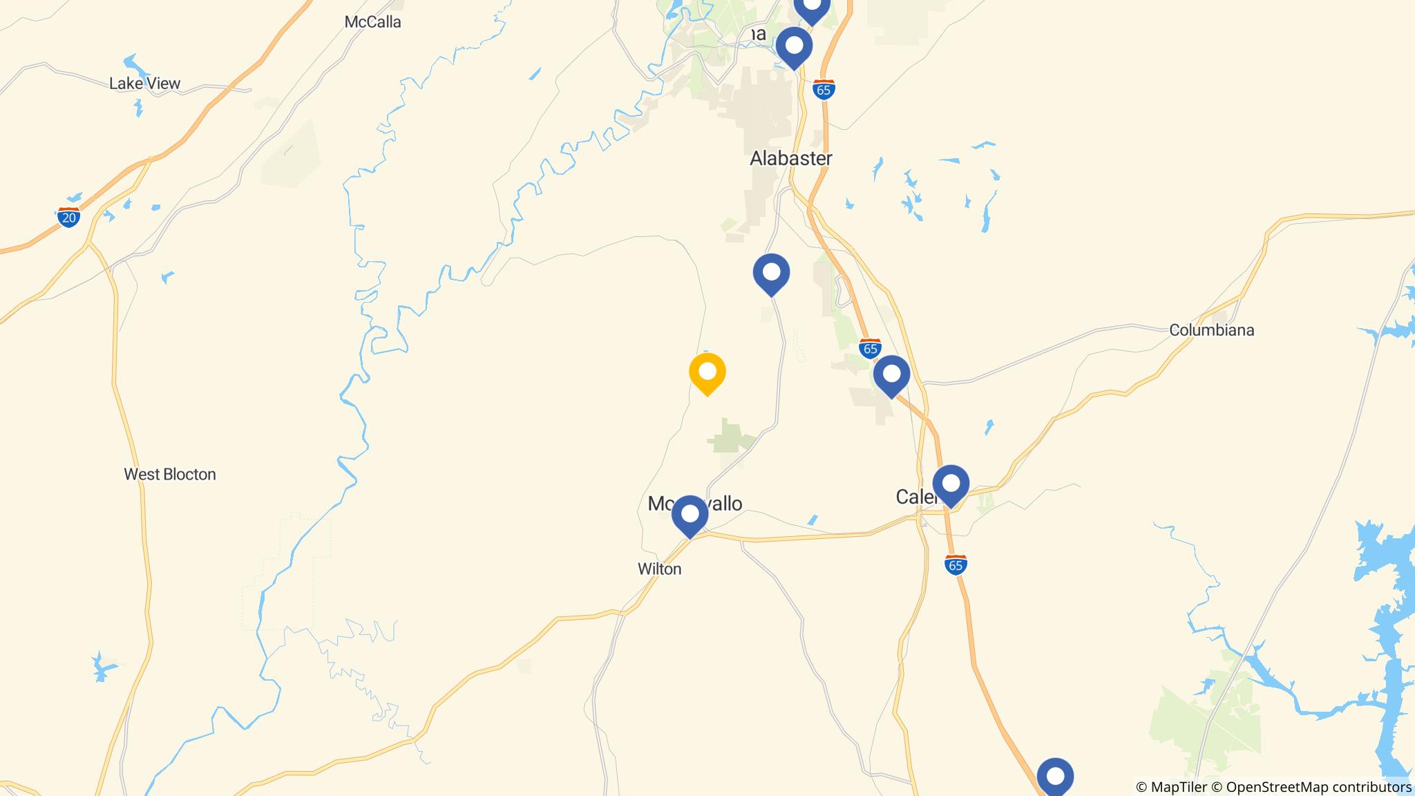 Street map of the ATM area
