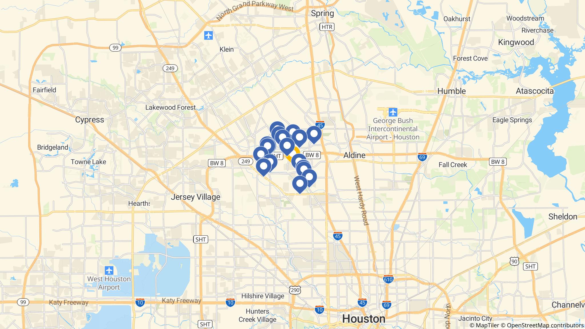 Street map of the ATM area