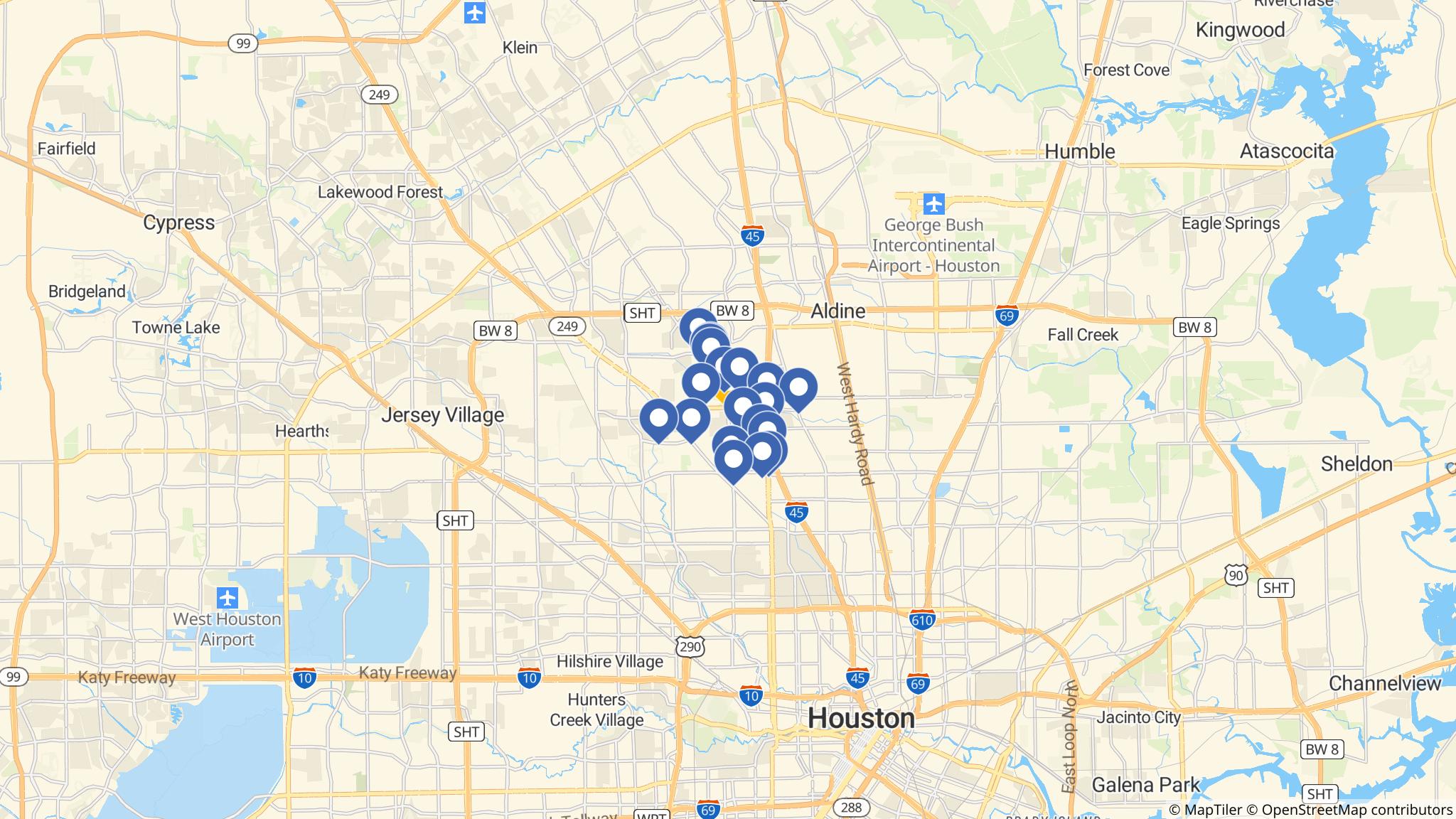 Street map of the ATM area