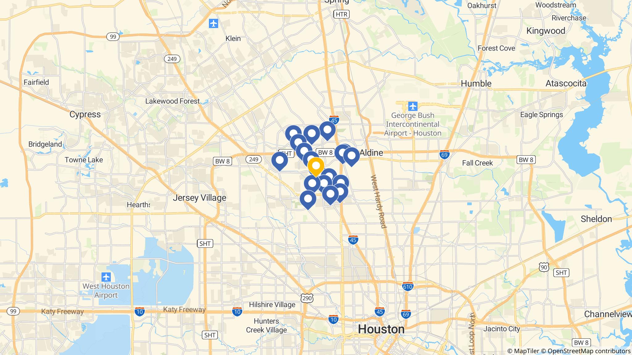 Street map of the ATM area