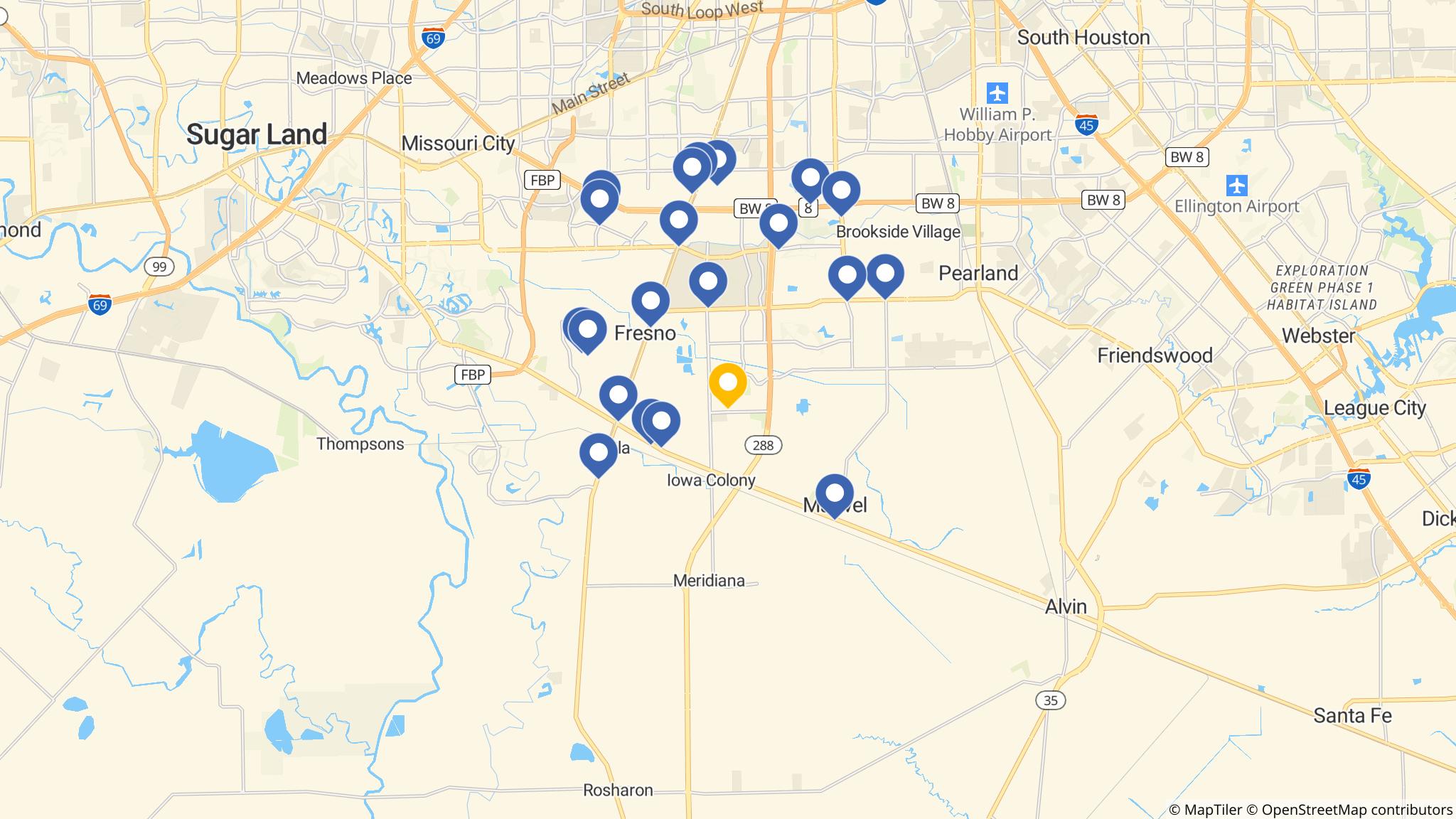 Street map of the ATM area
