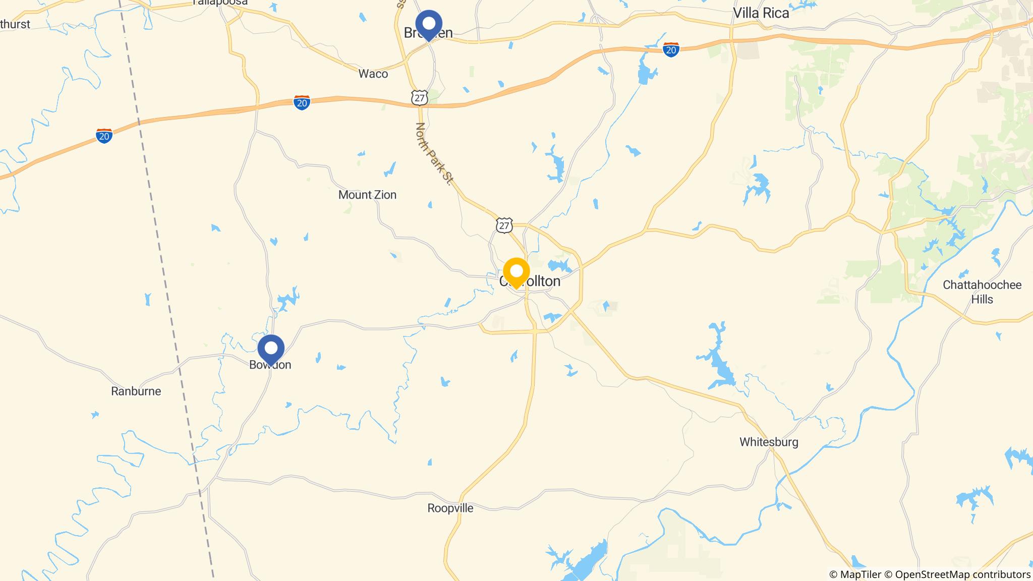 Street map of the ATM area