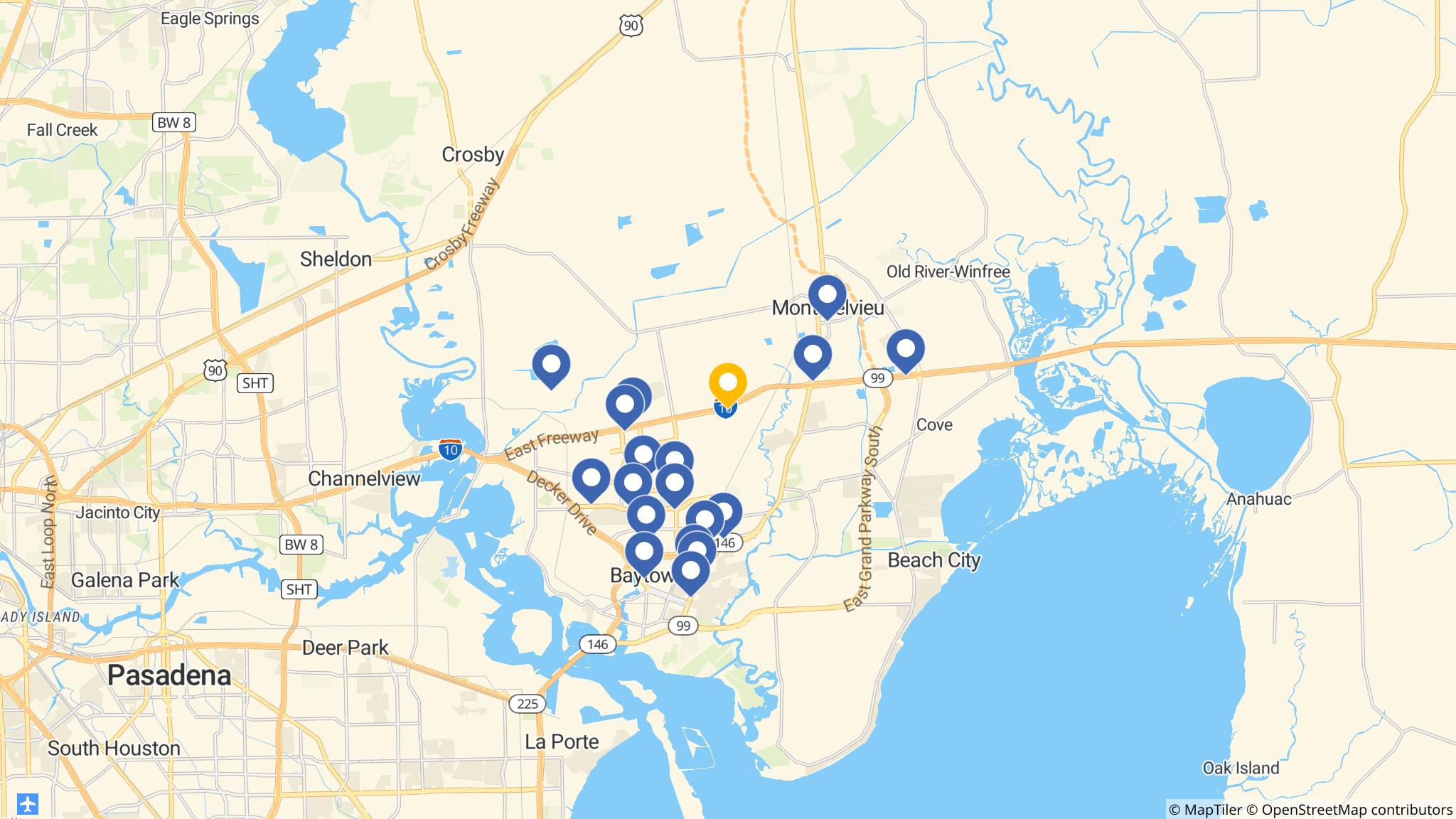 Street map of the ATM area