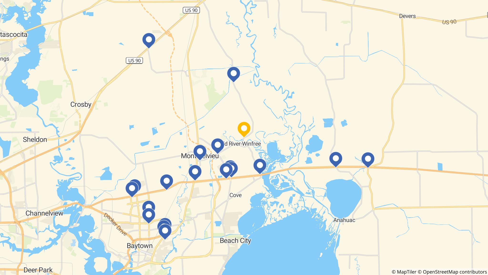 Street map of the ATM area