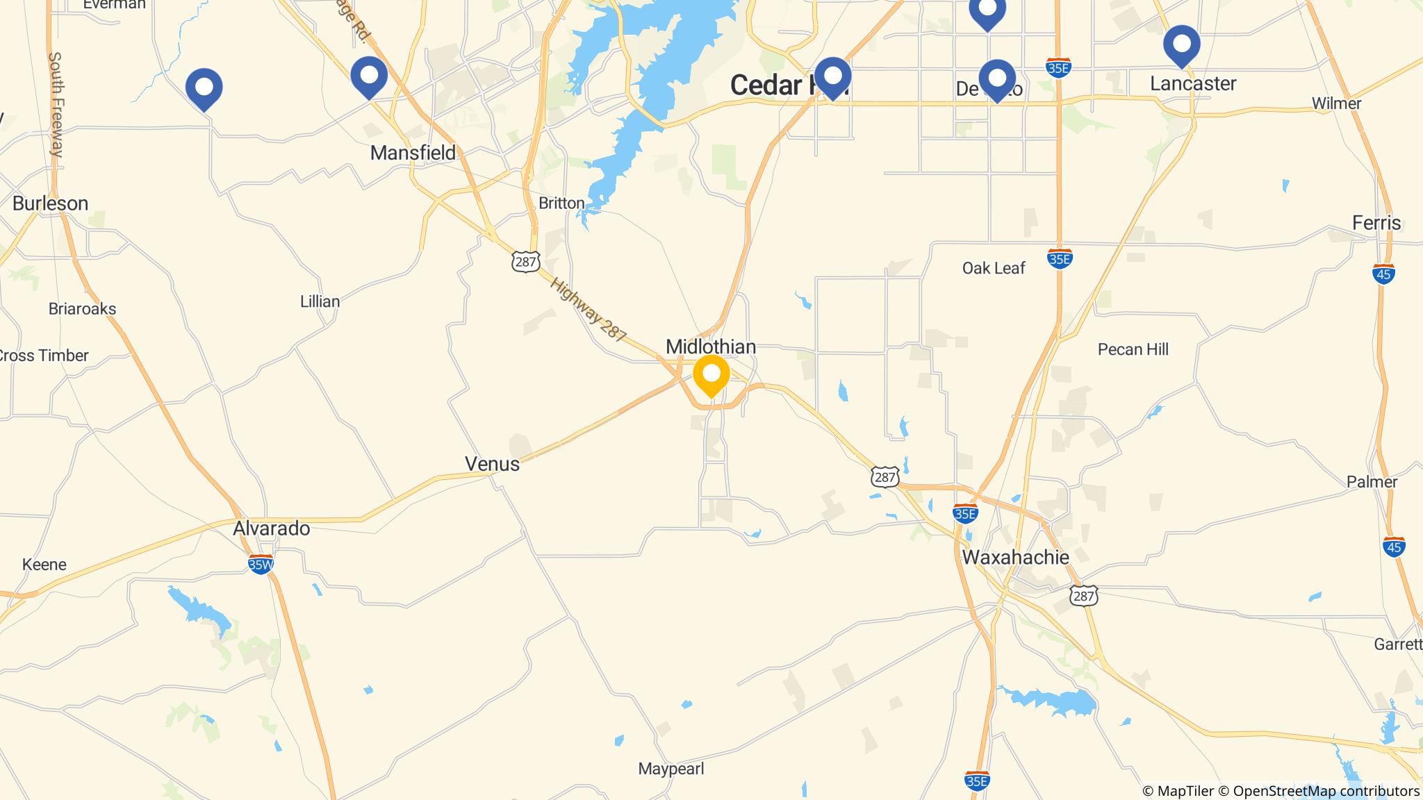 Street map of the ATM area
